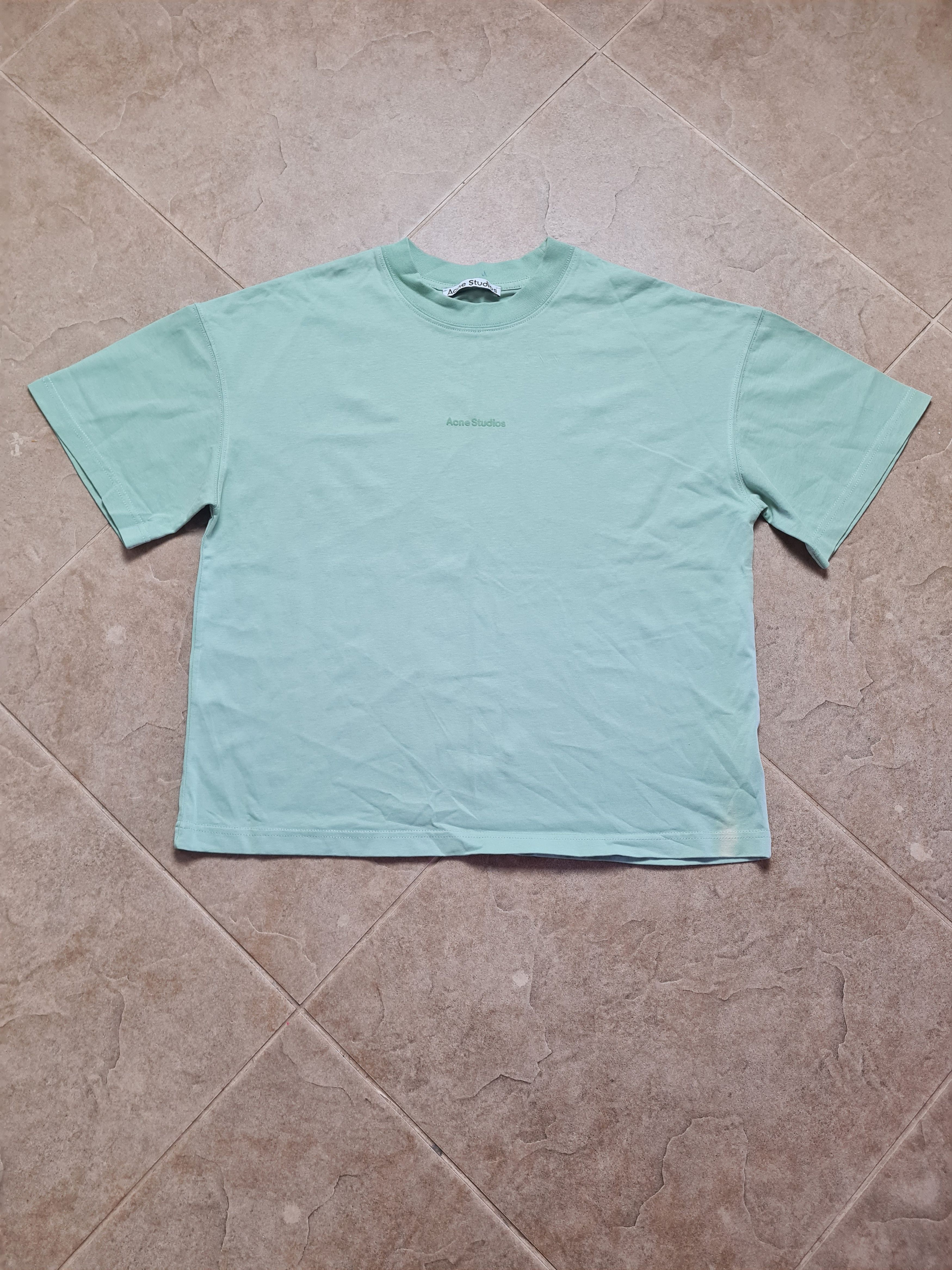 Acne Studios Acne Studios Logo T-shirt Oversized Jersey Green Size S Size S / US 4 / IT 40 - 10 Thumbnail