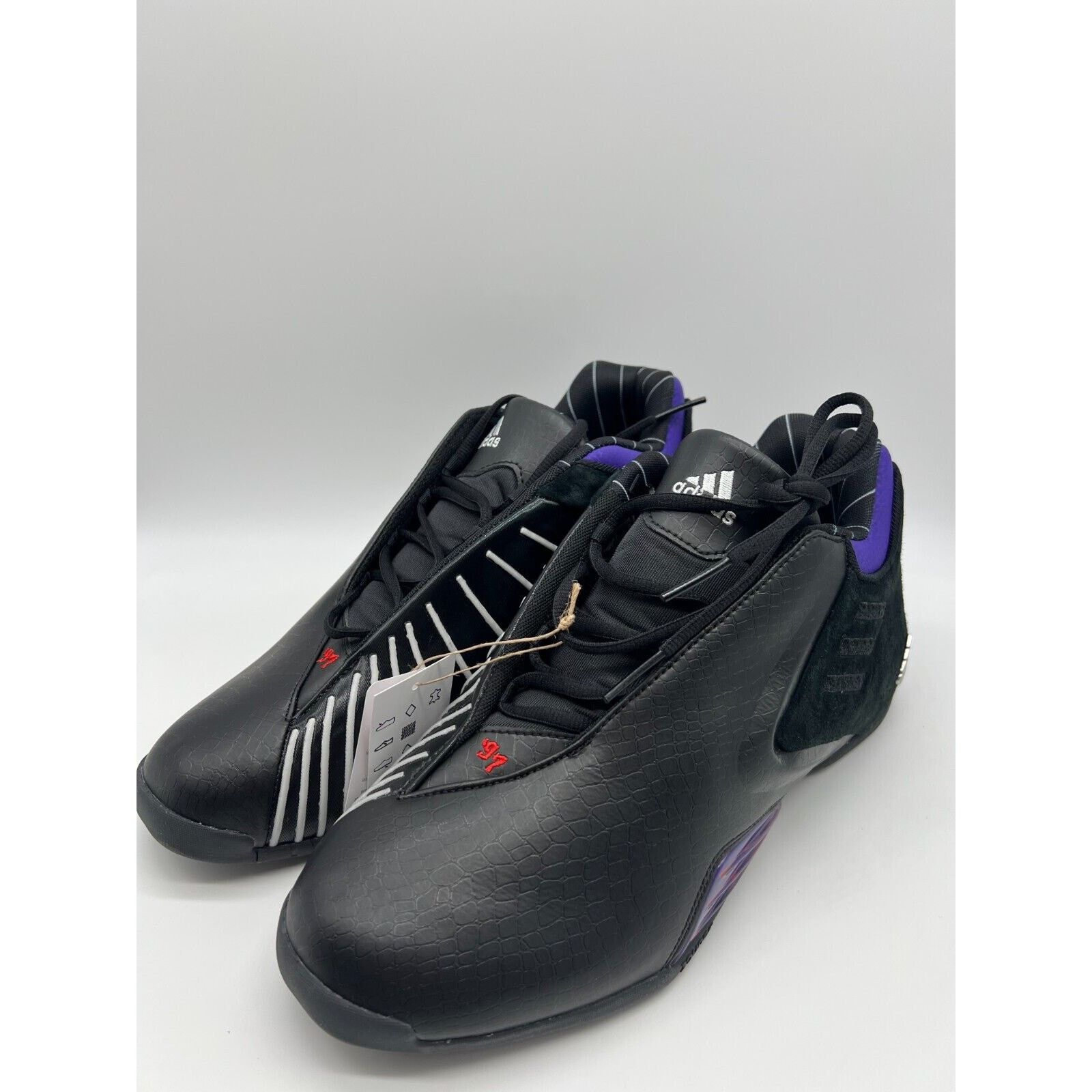 Adidas Adidas TMAC 3 Restomod Raptors Black Purple Men Size 10.5 Size US 10.5 / EU 43-44 - 8 Thumbnail