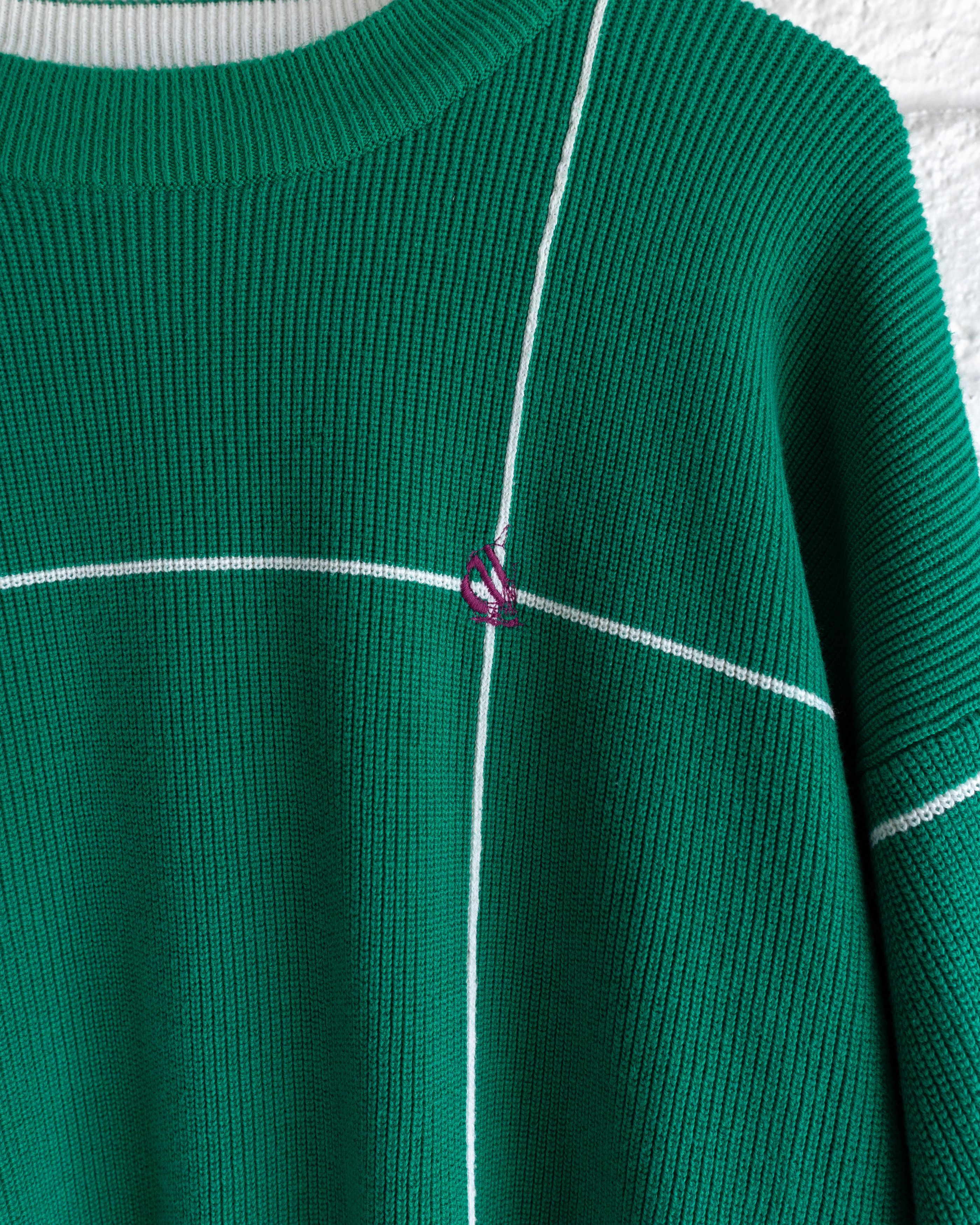 Nautica Vintage Nautica Grid Pattern Knit Crewneck Sweater Green Size US L / EU 52-54 / 3 - 3 Thumbnail