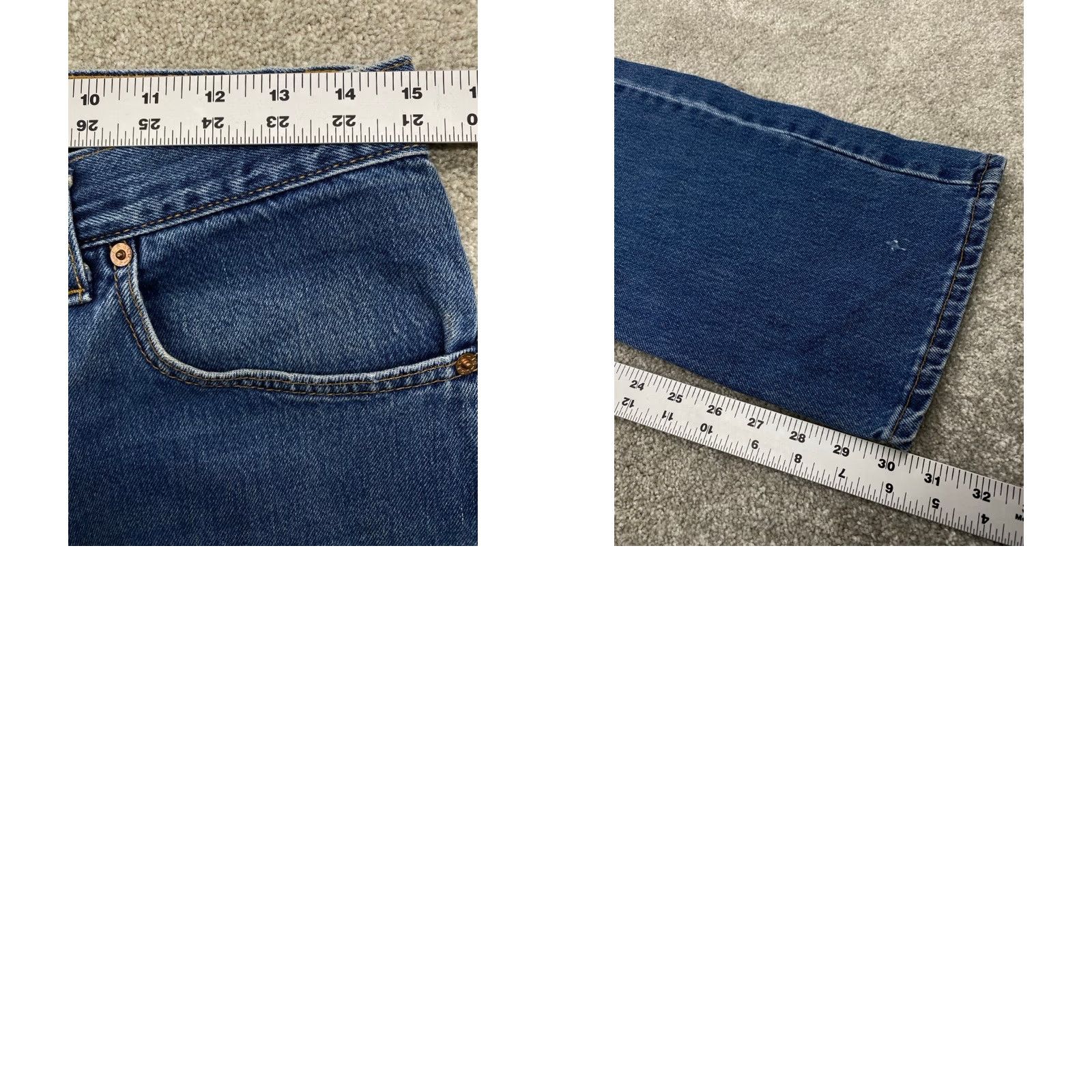 Levi's VTG Levi's 505 Jeans Men's 32x30 Blue Denim Regular Straight Distressed USA Jeans Mens 32 Blue Distressed 505 Straight Levi's 500 Series Size US 32 / EU 48 - 9 Thumbnail