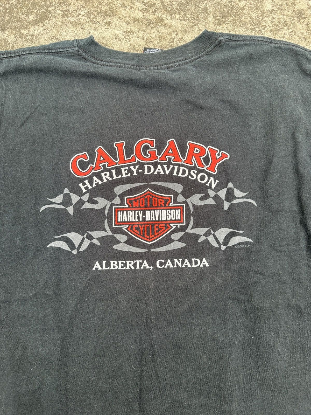 Harley Davidson × Vintage Vintage Harley Davidson Calgary Canada Logo 2004 Rare USA XL Size US XL / EU 56 / 4 - 3 Thumbnail
