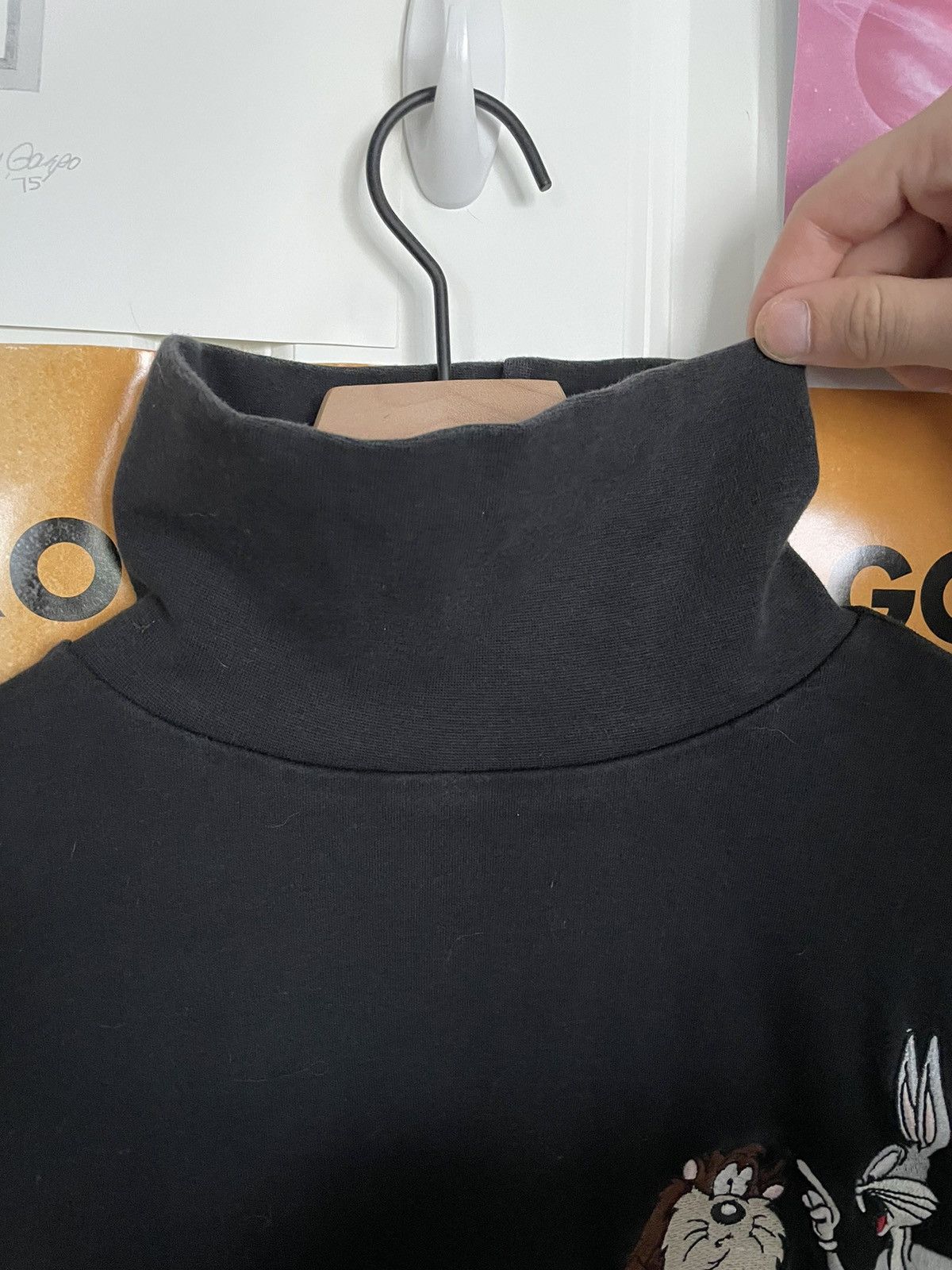 Vintage Vintage Looney Tunes black long sleeve turtle neck shirt Size US L / EU 52-54 / 3 - 4 Thumbnail