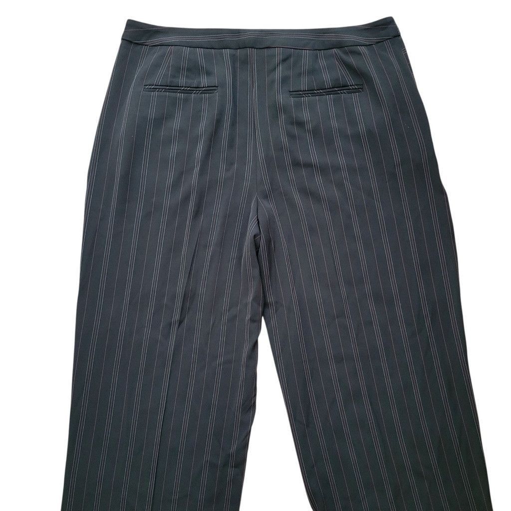Jones New York Jones New York Fashion Stripe Black Wide-Leg Dress Pants 16 Size 38" / US 16 / IT 52 - 7 Thumbnail
