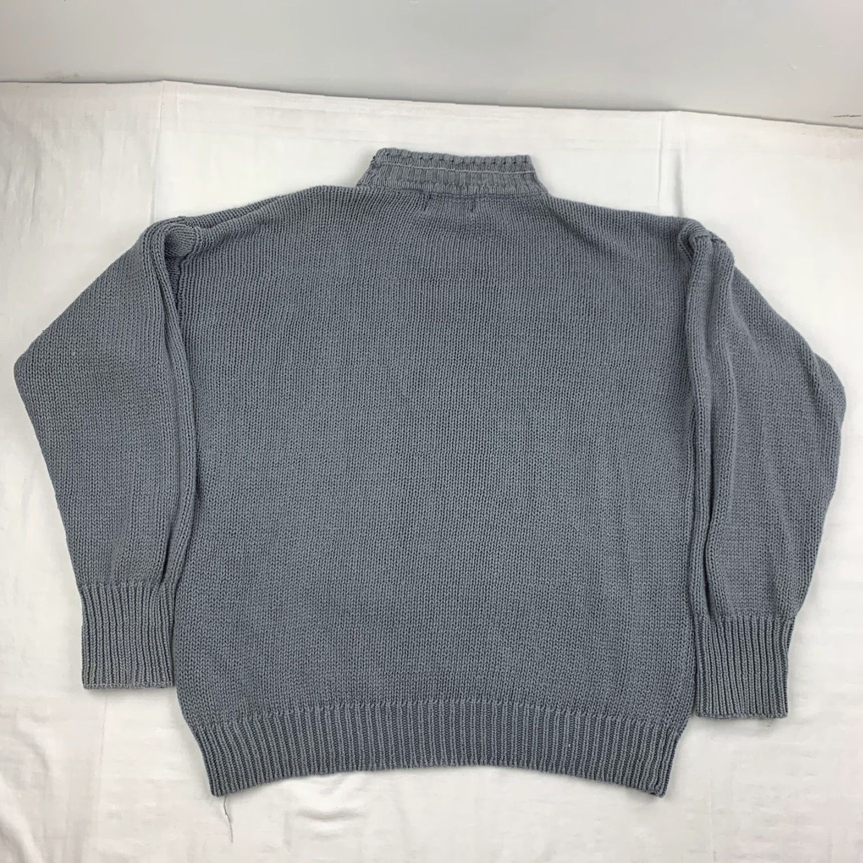 Vintage VINTAGE Emporio Gitano Sweater Male XL Gray Knit Pullover 80s 90s US Texture 90s Mens Pullover Knit Crew Neck Sweatshirt Size US XL / EU 56 / 4 - 8 Thumbnail