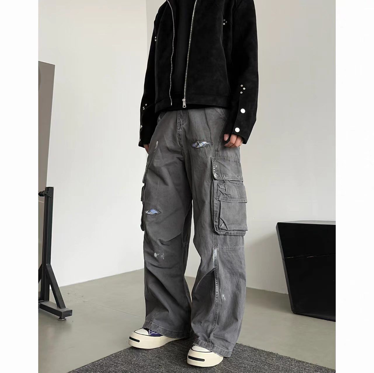 Other Distressed, relaxed-fit straight-leg work pants Size US 30 / EU 46 - 4 Thumbnail