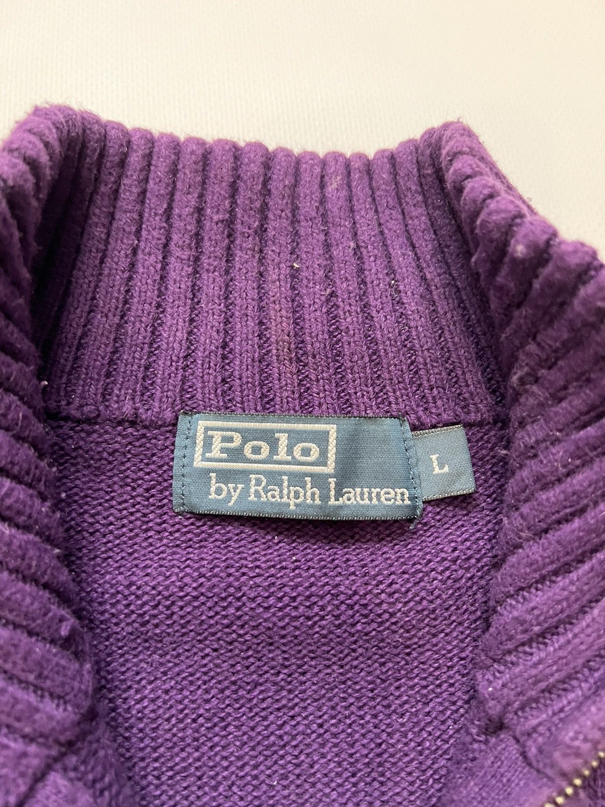 Polo Ralph Lauren Vintage Polo Ralph Lauren 1/4 Zip Sweater Purple Large Size US L / EU 52-54 / 3 - 4 Thumbnail