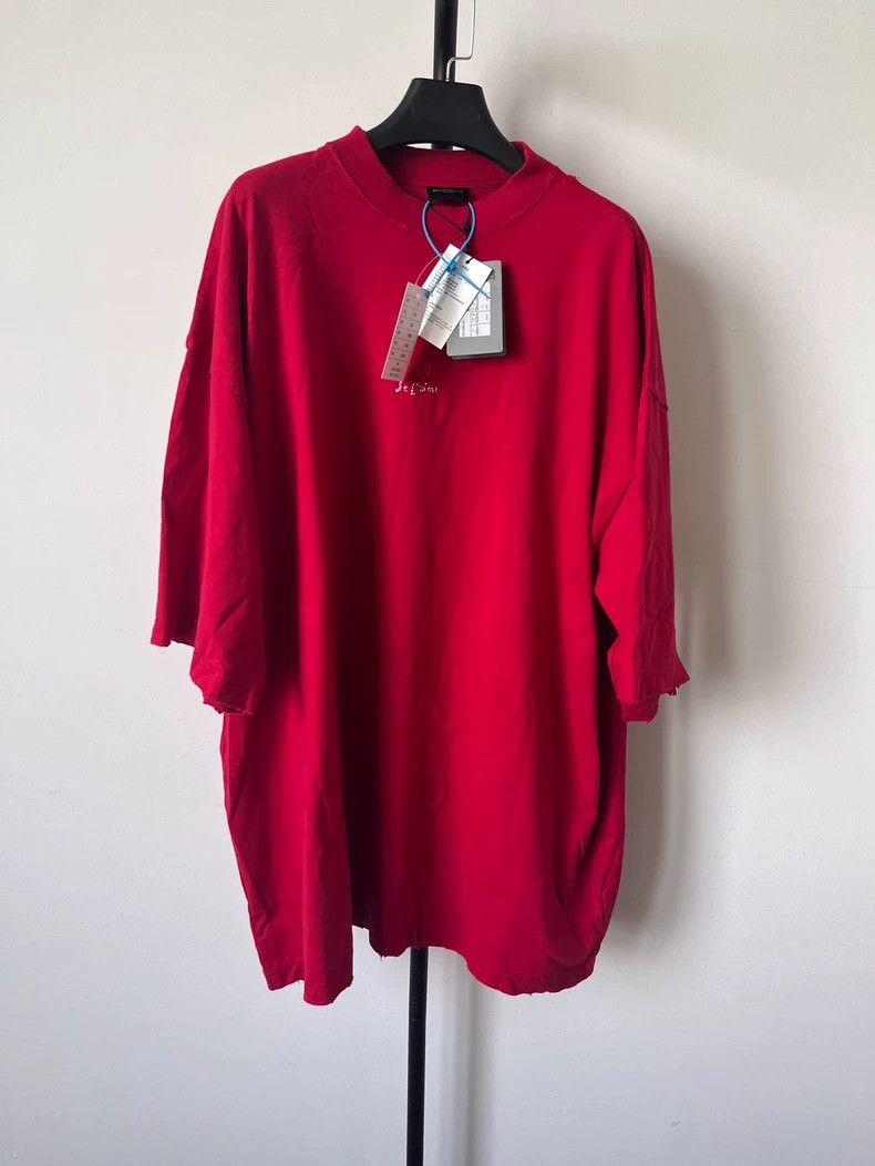 Balenciaga Balenciaga Solid monogrammed embroidered casual tee Size US XL / EU 56 / 4 - 1 Thumbnail