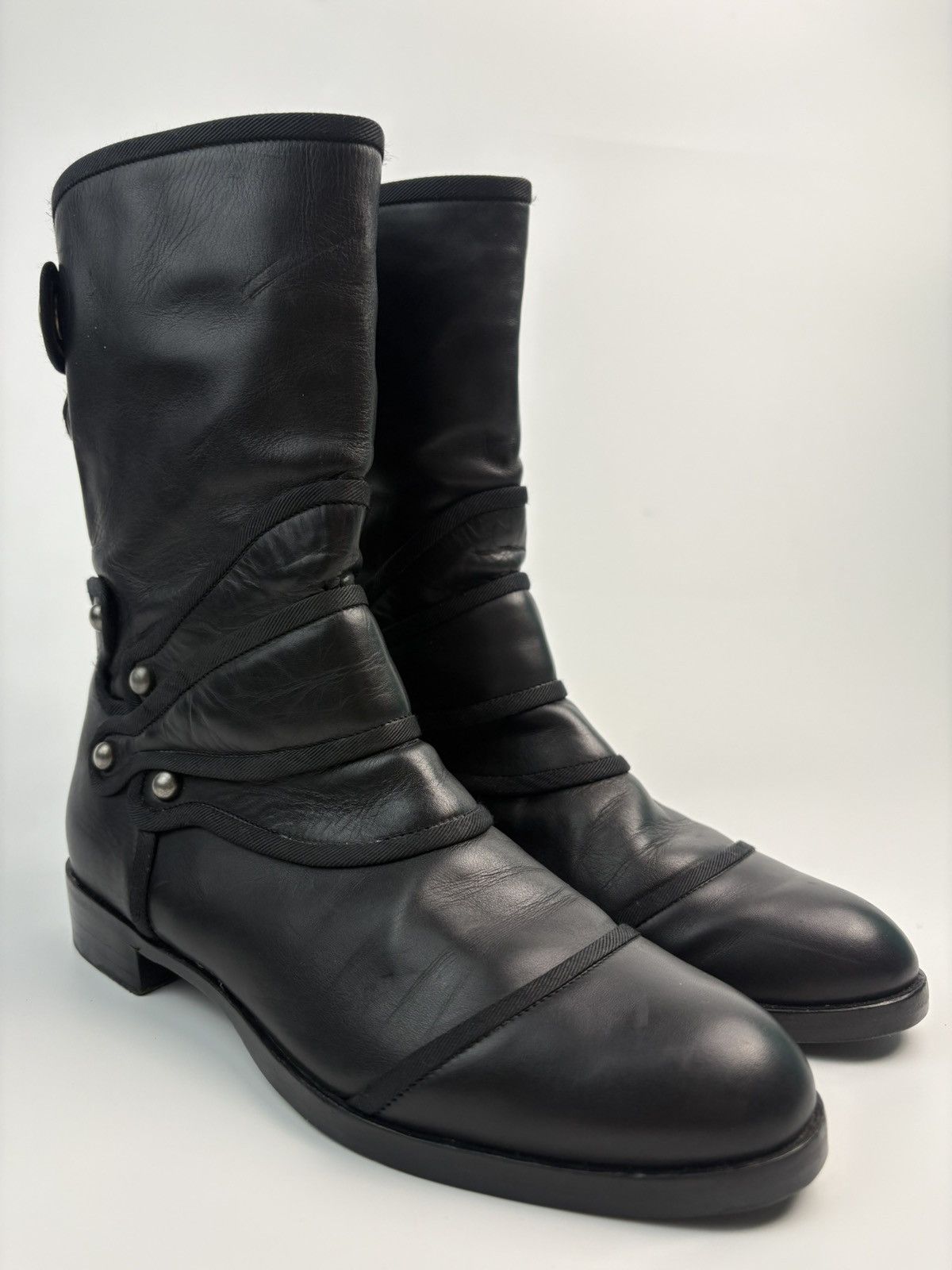 Dolce & Gabbana Dolce & Gabbana Leather Riding Boots Size US 8.5 / IT 38.5 - 1 Thumbnail