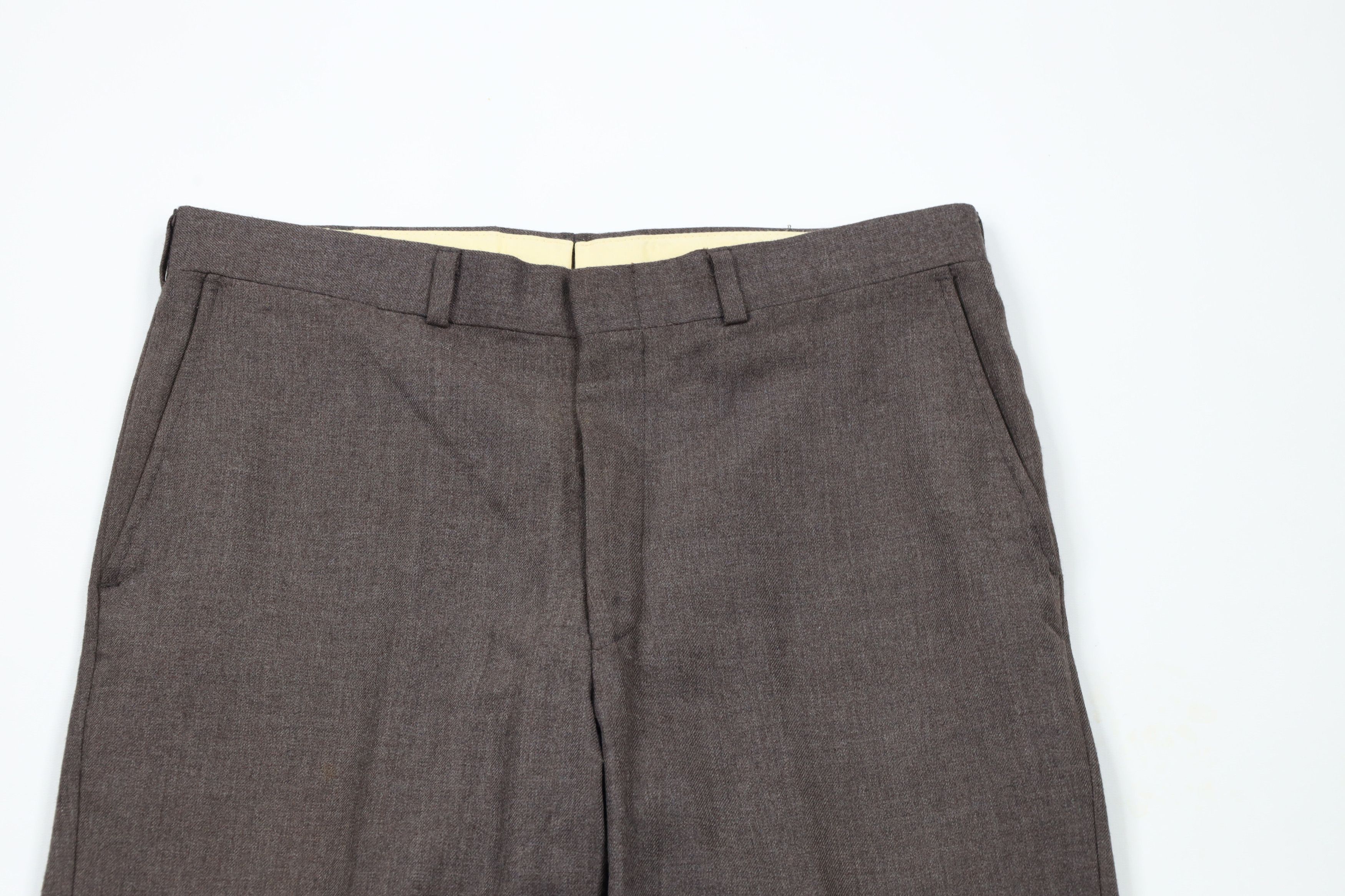 Vintage Vintage 70s Streetwear Flared Wide Leg Chino Pants Brown USA Size US 32 / EU 48 - 2 Thumbnail
