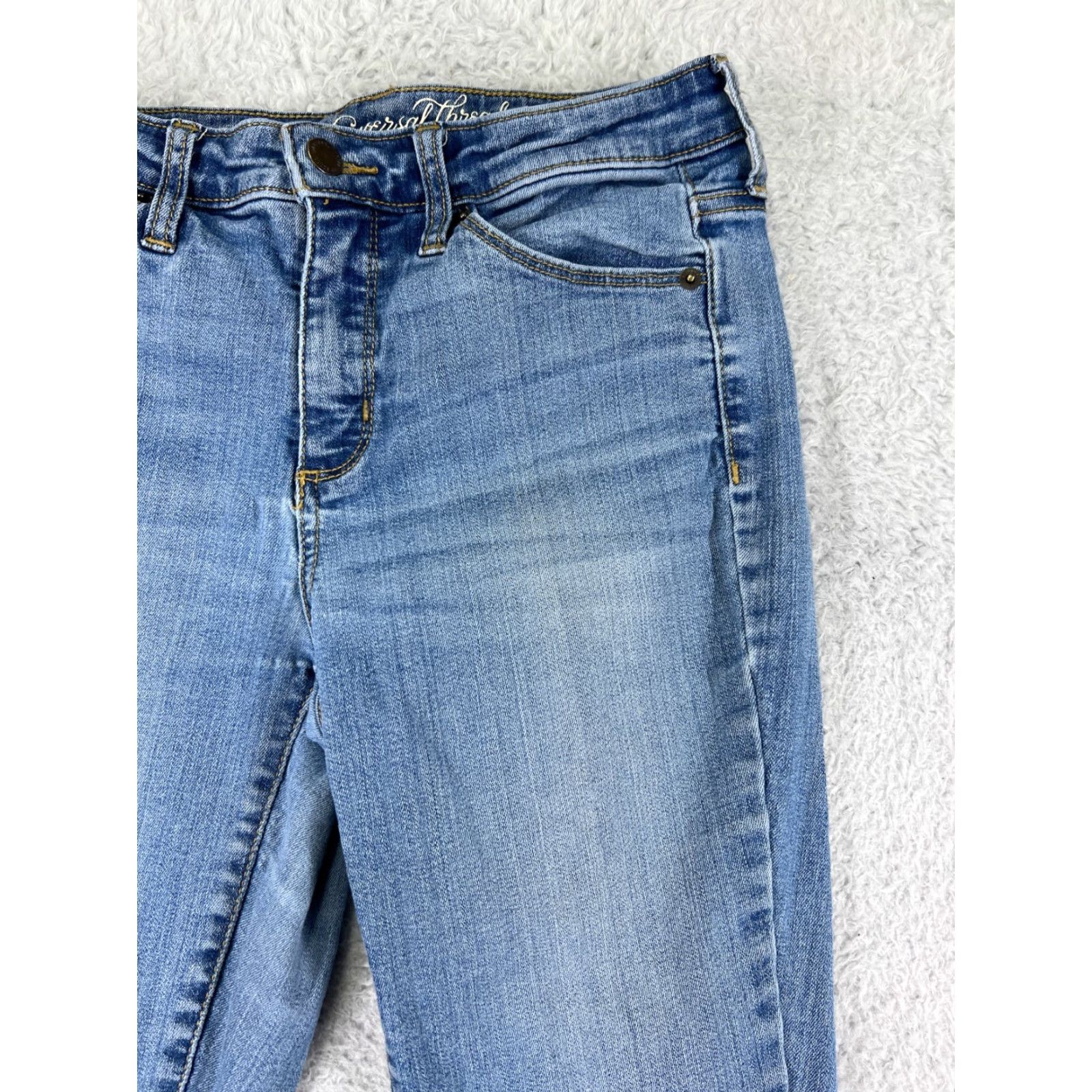 Vintage Universal Thread Women's Skinny Jeans Size 6 Blue Denim Regular Fit Cotton Blend 90s Retro Classic Women's Fashion Size 28" / US 6 / IT 42 - 6 Thumbnail