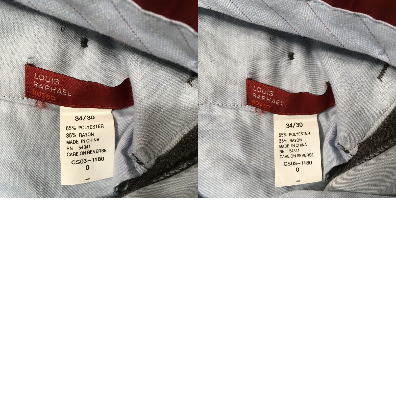 Vintage Louis Raphael Mens Pants 34 X 30 Gray Comfort Wedding Dress Slacks Size US 34 / EU 50 - 8 Thumbnail