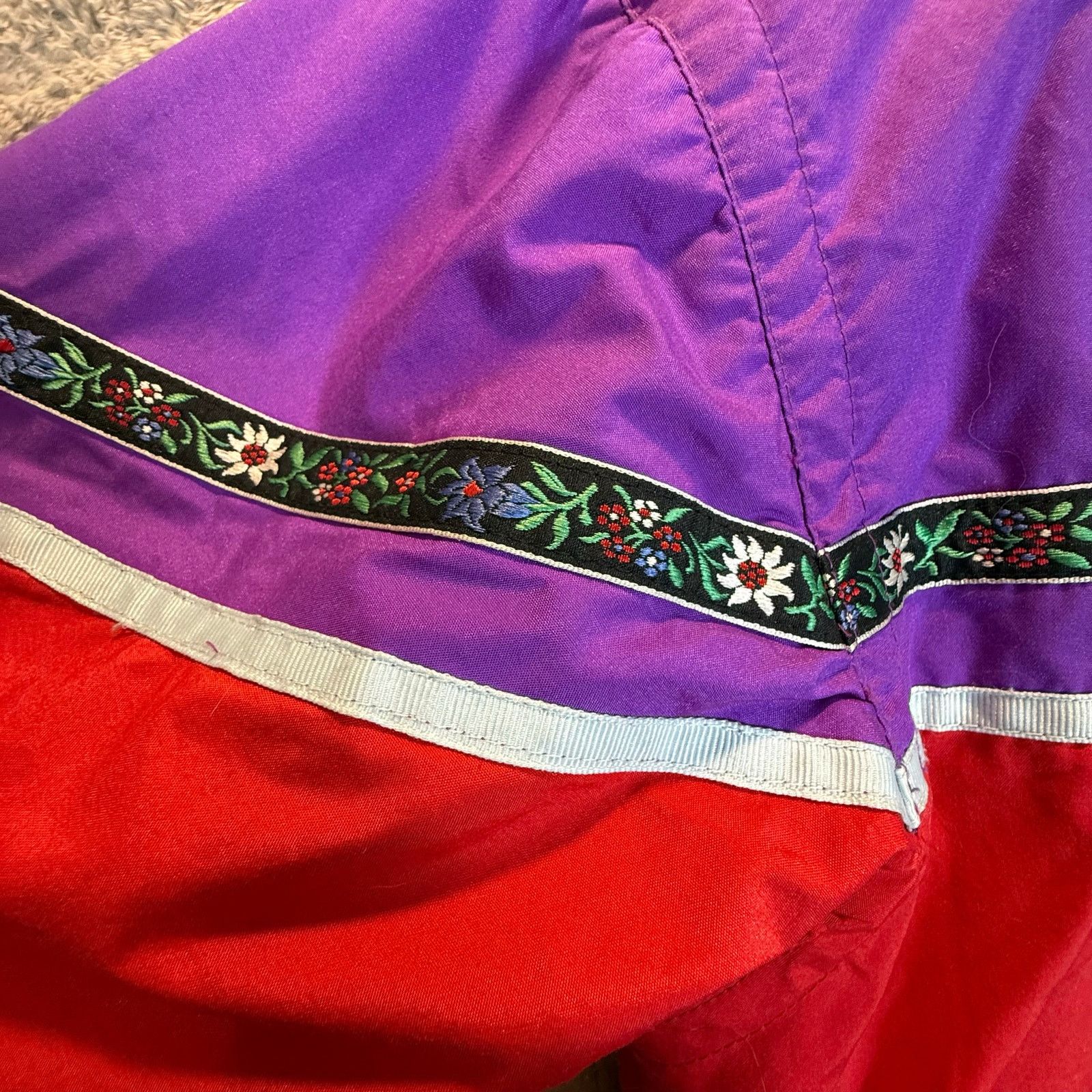 Obermeyer VTG 80s Obermeyer Snowsuit Women Girls Red Purple Ski Bib Size ONE SIZE - 9 Thumbnail