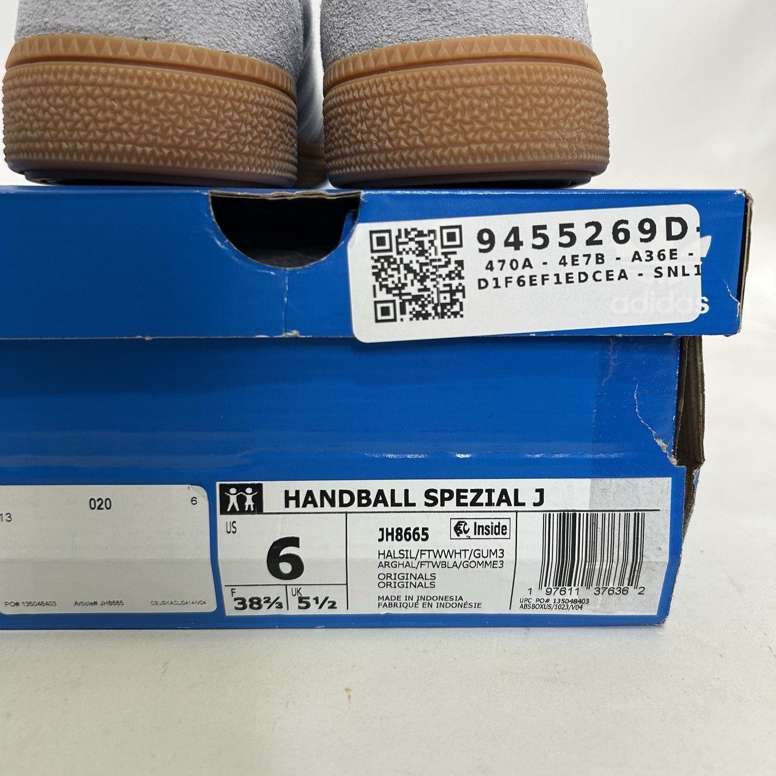 Adidas Adidas Handball Spezial GS “Halo Silver Cloud White” JH8665 Size US 7 / IT 37 - 5 Thumbnail