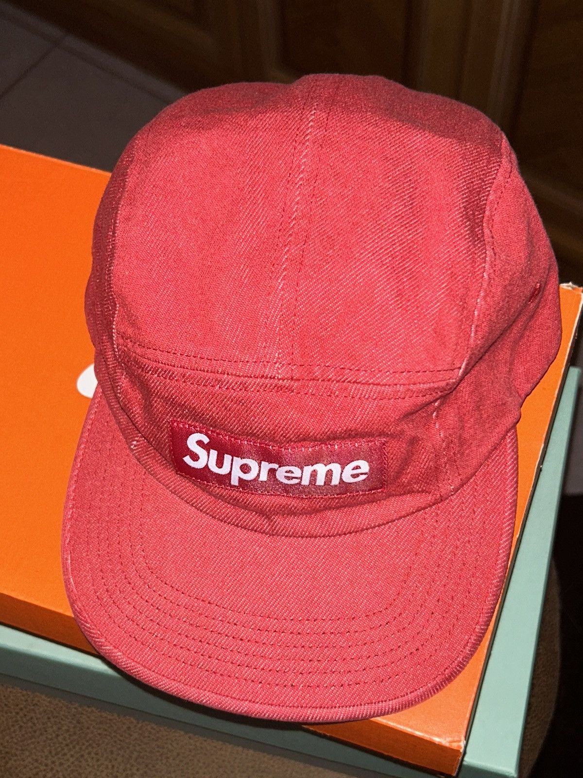 Supreme Supreme Denim Camp Cap Red SS18 NEW WITH TAGS Size ONE SIZE - 2 Thumbnail