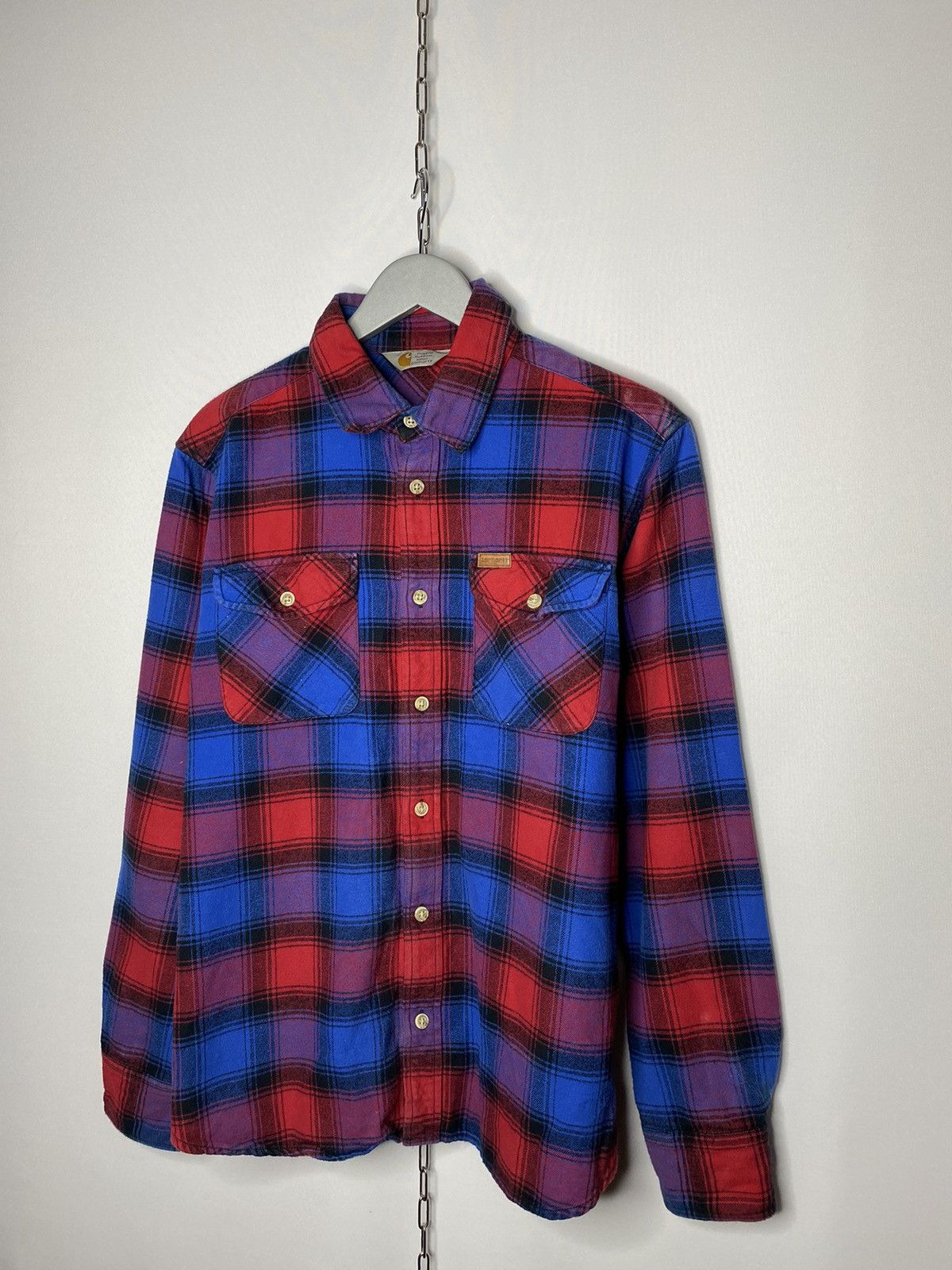 Carhartt × Vintage Vintage Carhartt Crocker Shirt Long Sleeve Plaid Y2K Hype Size US L / EU 52-54 / 3 - 2 Thumbnail