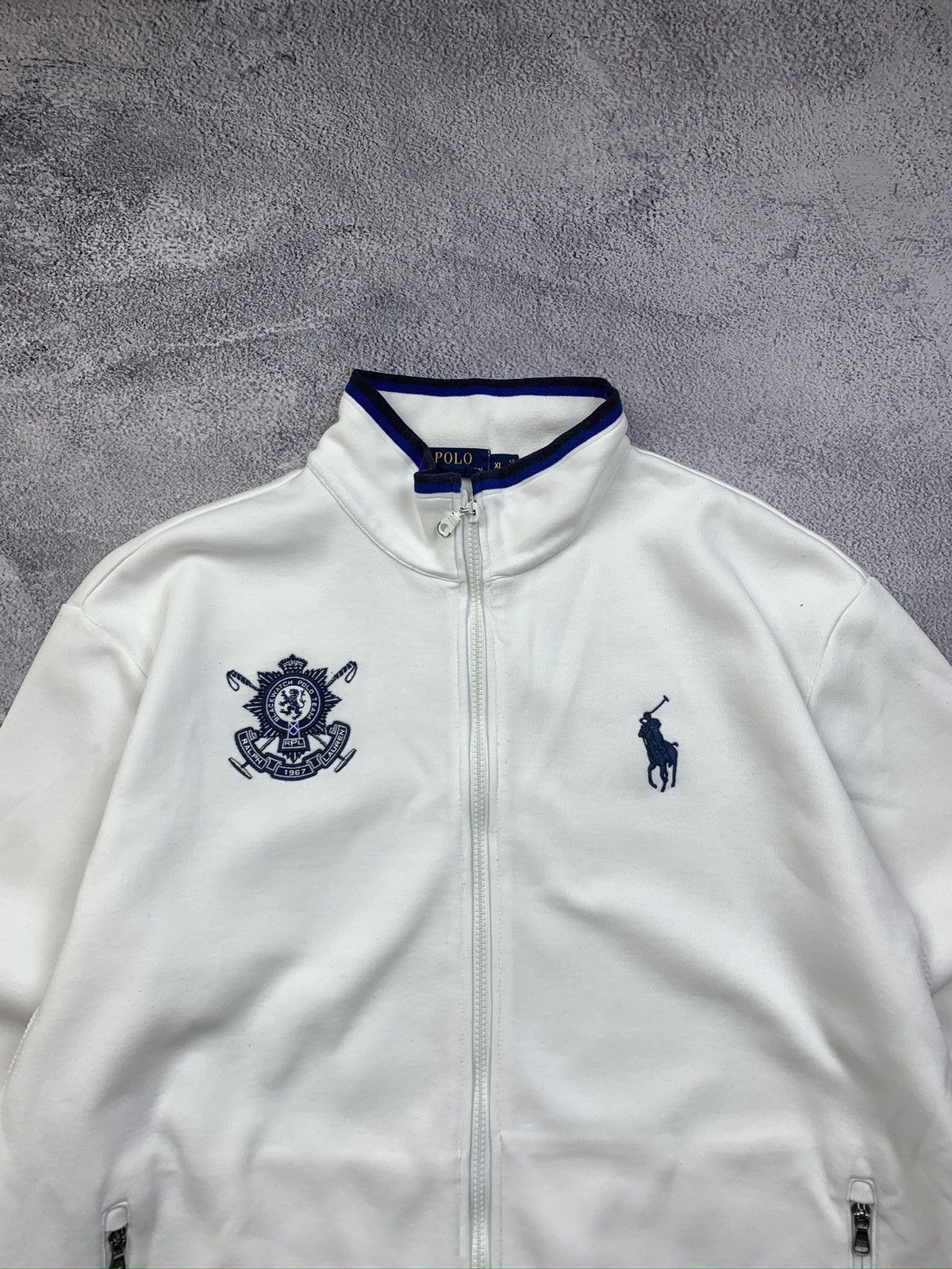 Polo Ralph Lauren Polo Ralph Lauren White Full Zip Sweater XL Crest Logos Mens Size US XL / EU 56 / 4 - 6 Thumbnail