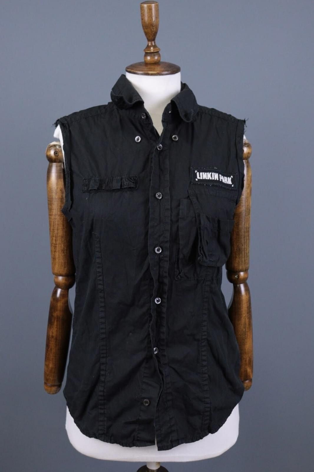 Dsquared2 Black Button Down Sleeveless Blouse Shirt Size 50