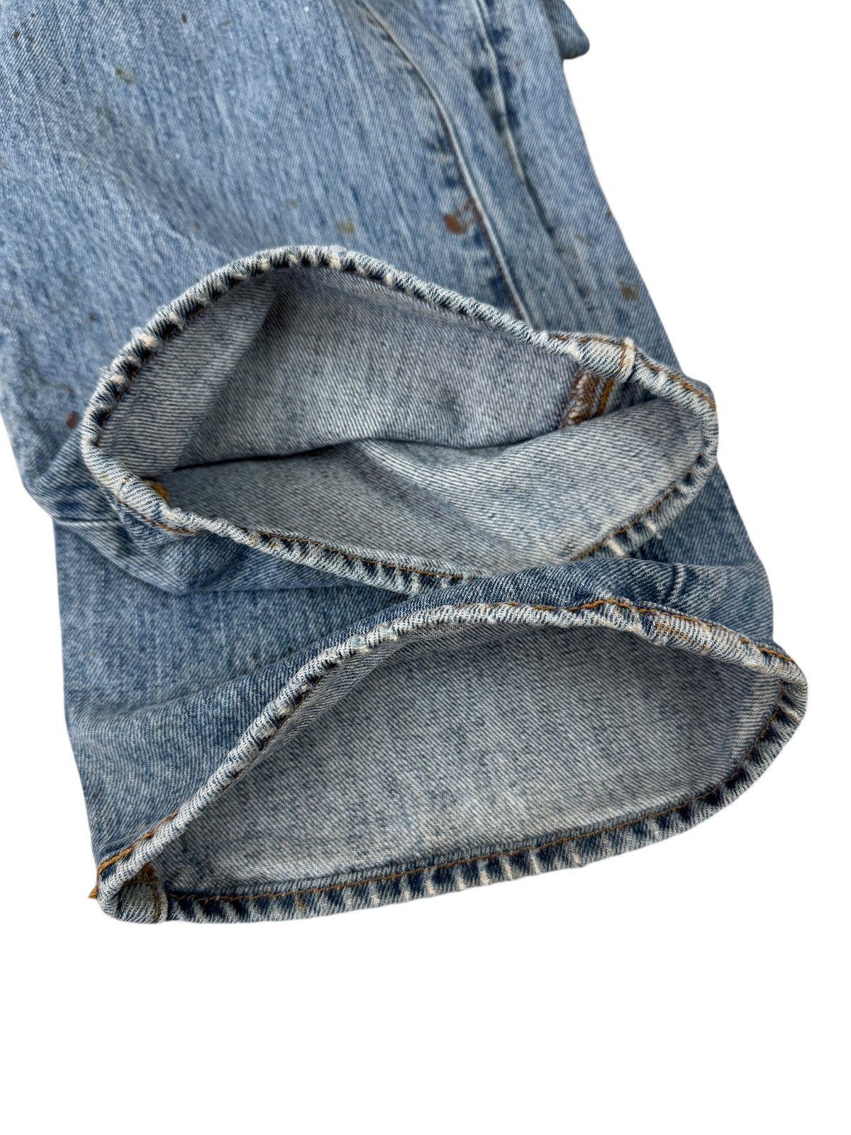 Levi's Vintage Paint Dirty Light Wash Levis 501 Jeans Size US 35 - 12 Thumbnail
