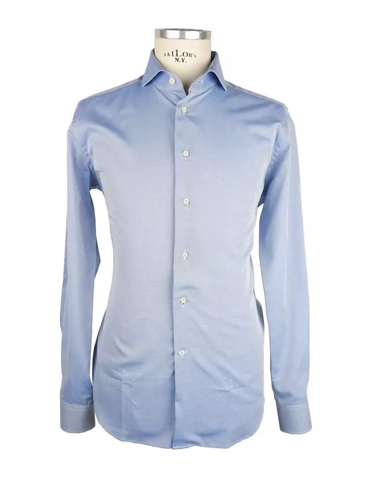 Designer Made in Italy Light Blue Cotton Shirt Grailed