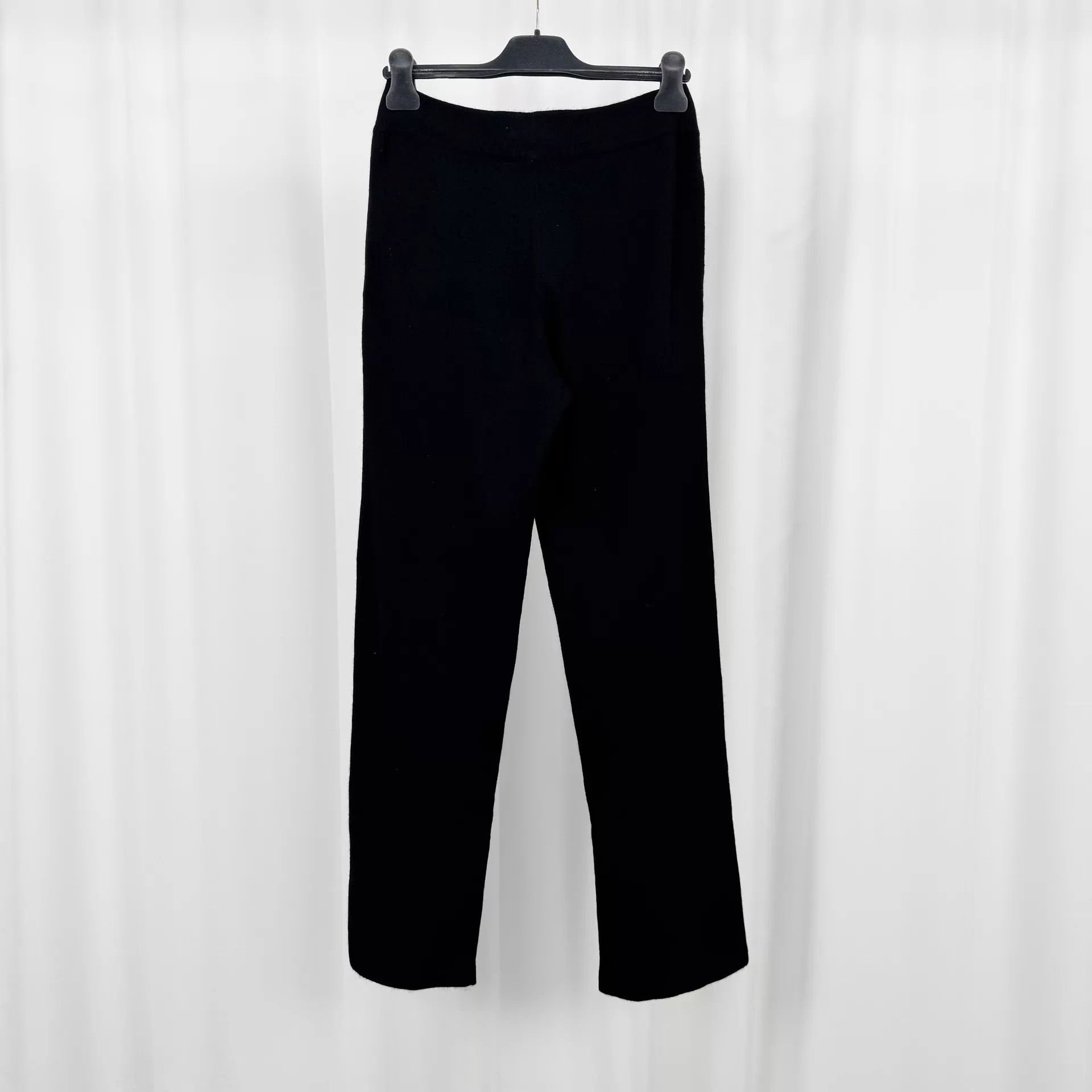 Chanel Chanel Black Cashmere Knit Pants 34 Drawstring Missing 98N Size 25" / US 0 / IT 36 - 2 Thumbnail