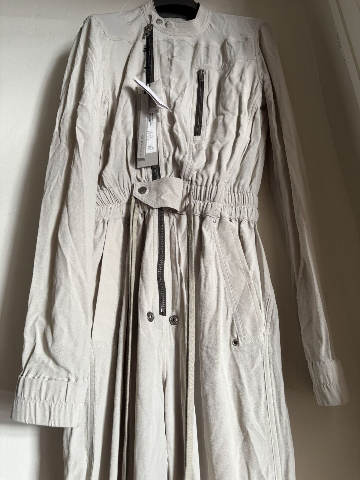 Rick Owens ss21 phlegethon silk blend gary flight suit Size 27" / US 4 / IT 40 - 4 Thumbnail