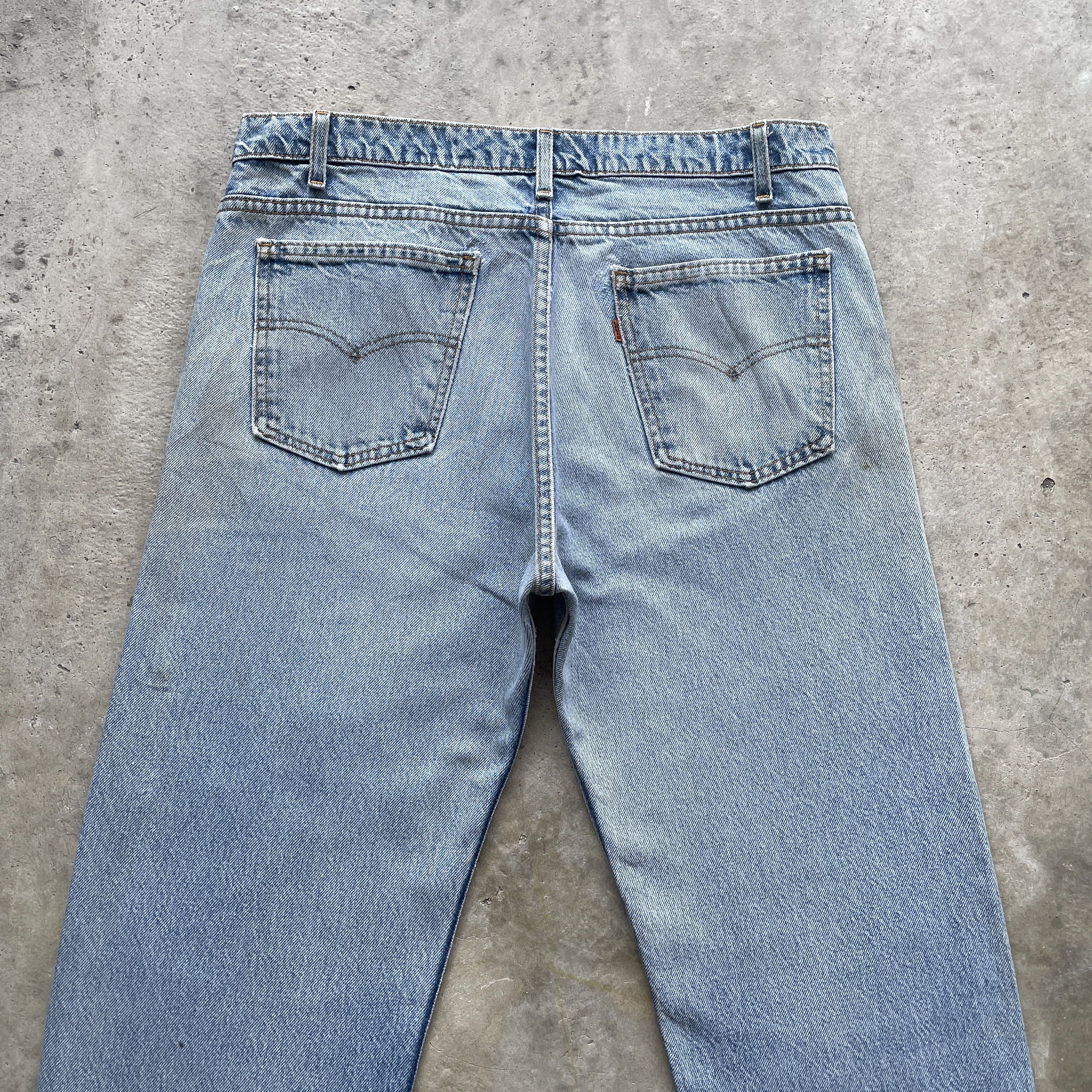 Levi's × Levi's Vintage Clothing 90s VINTAGE LEVI’S ORANGE TAG USA THRASHED JEANS FADED W36 Size US 36 / EU 52 - 10 Thumbnail