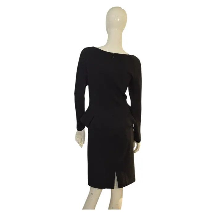 Roberto Cavalli Class Roberto Cavalli Anthracite Gray Wool Long Sleeve Knee Size L / US 10 / IT 46 - 2 Thumbnail