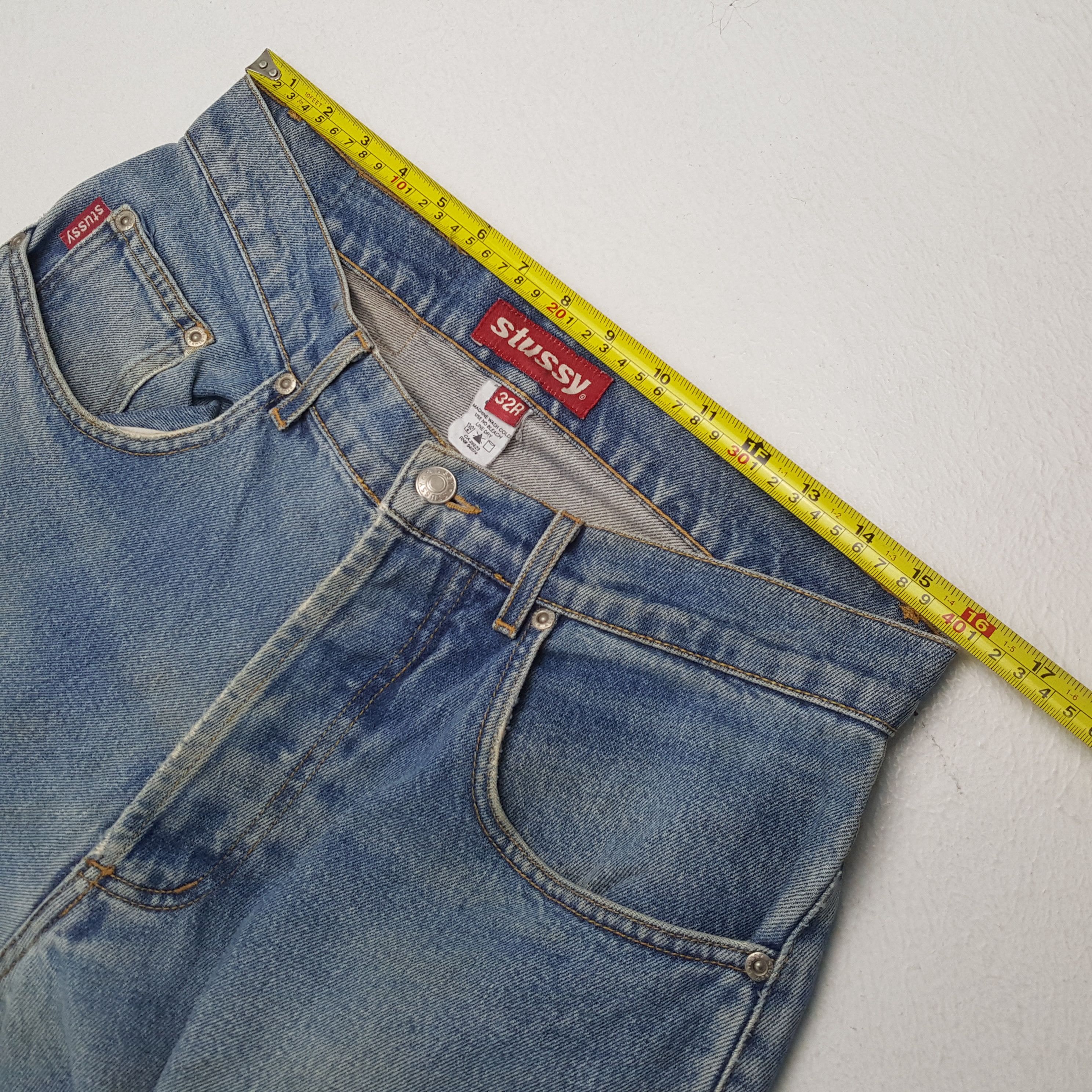 Stussy × Vintage STUSSY Made In USA Streetwear Style Custom Art Jeans Size US 32 / EU 48 - 7 Thumbnail