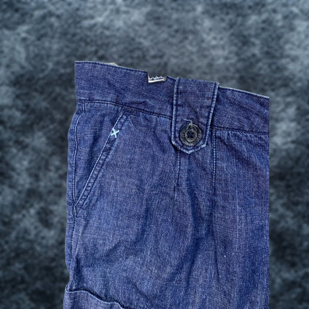 Fox Racing Fox Racing Jean Shorts Woman’s Size 11 Pleated Cuffed Button Detail Mini Y2K 90s Womens Jeans Shorts Denim Blue 90s Fox Size 32" / US 10 / IT 46 - 1 Thumbnail