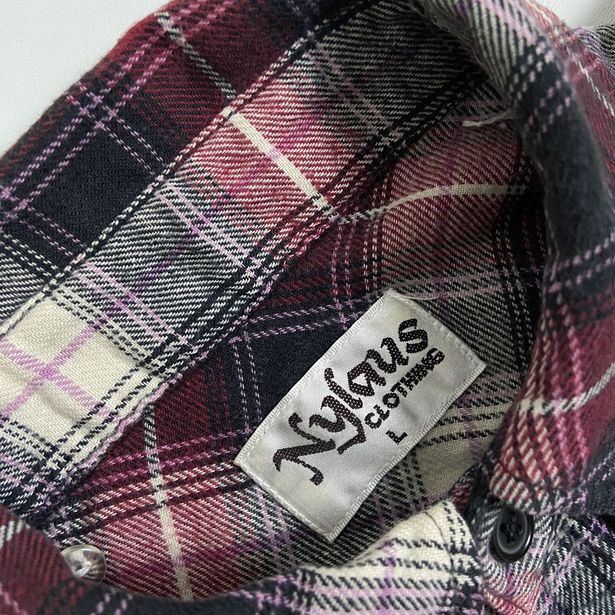 Japanese Brand Nylaus Flannel Long Sleeve Size US L / EU 52-54 / 3 - 3 Thumbnail