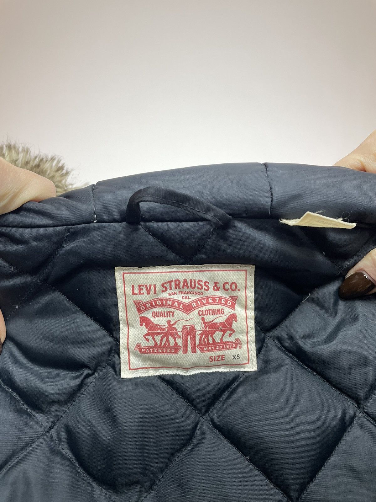 Levi's LEVI STRAUSS & CO. Hooded Down Jacket Levis Parka Black Size XS / US 0-2 / IT 36-38 - 8 Thumbnail
