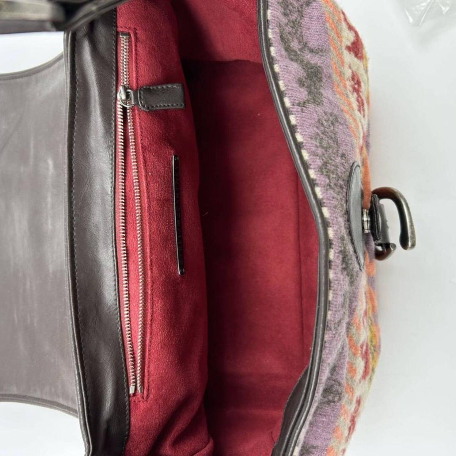 Stella McCartney Stella McCartney RARE Aztec Tweed & Vegan Leather Large Bag Size ONE SIZE - 8 Thumbnail