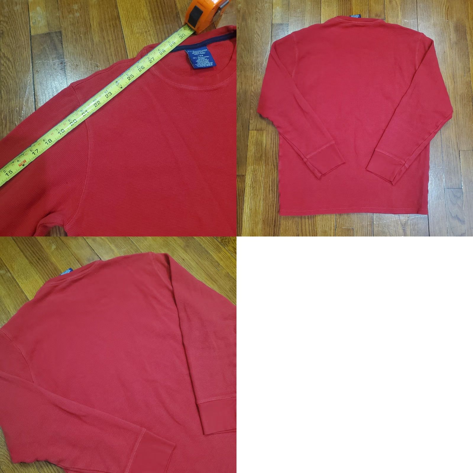 Polo Ralph Lauren Polo Ralph Lauren Shirt Mens Large Red Sleepwear Thermal Waffle Knit Crew Neck Long Sleeve Pajama Top Size US L / EU 52-54 / 3 - 8 Thumbnail