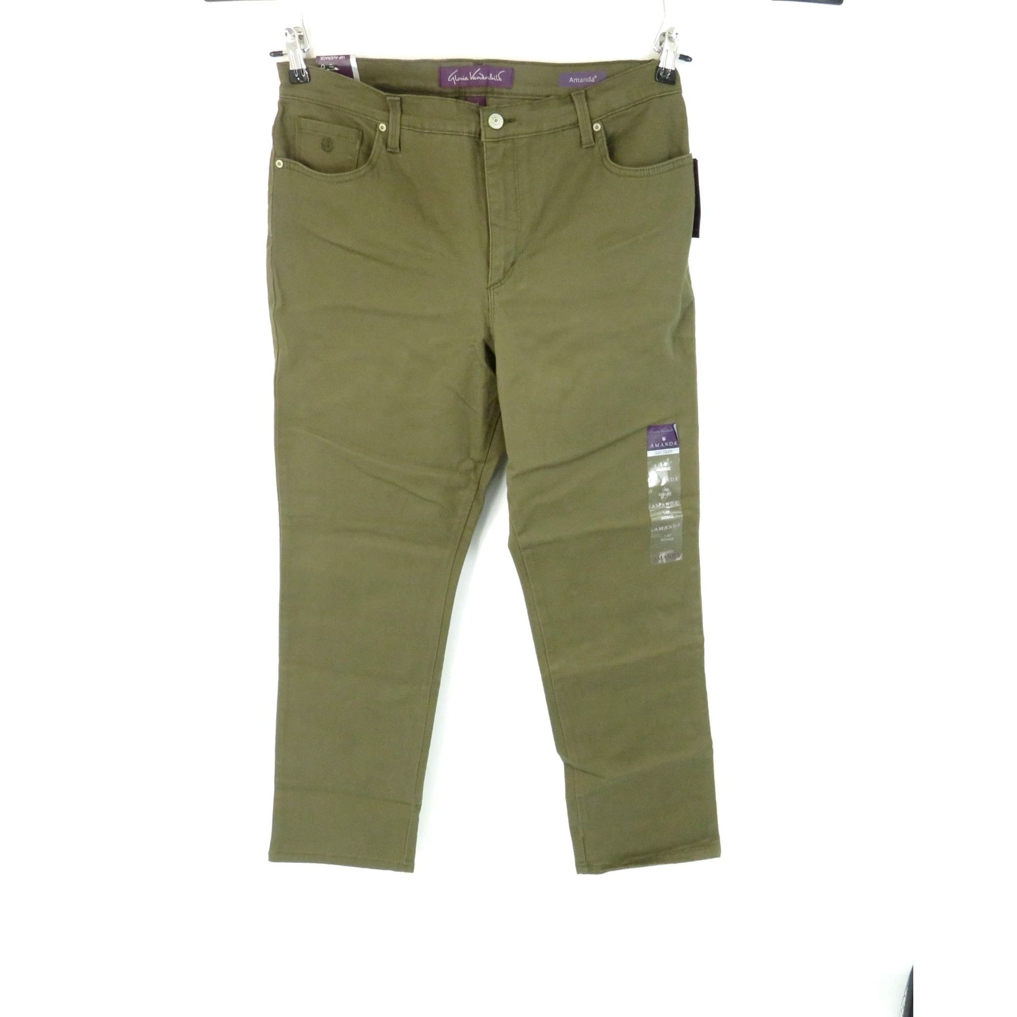 Gloria Vanderbilt Gloria Vanderbilt Women's 14P Average Willow Green Jeans NWT Size 33" - 1 Thumbnail