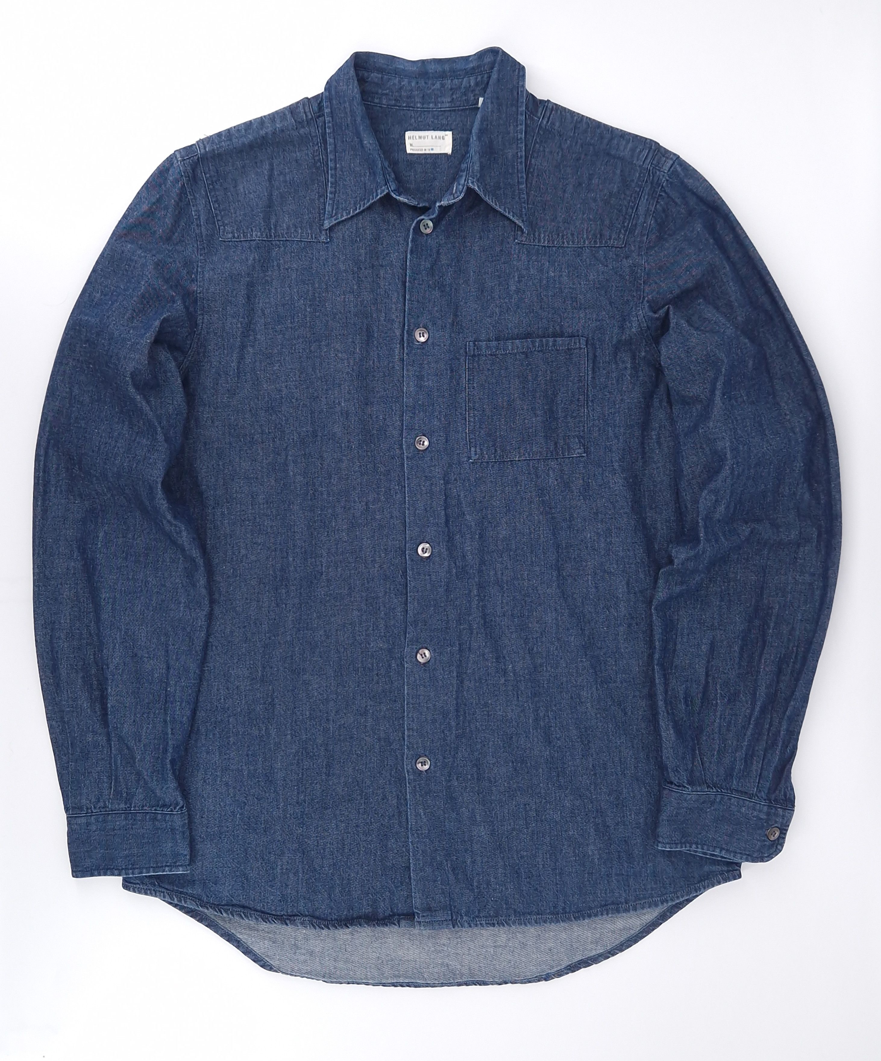 Helmut Lang 1998 Raw Denim shirt Size US M / EU 48-50 / 2 - 1 Thumbnail