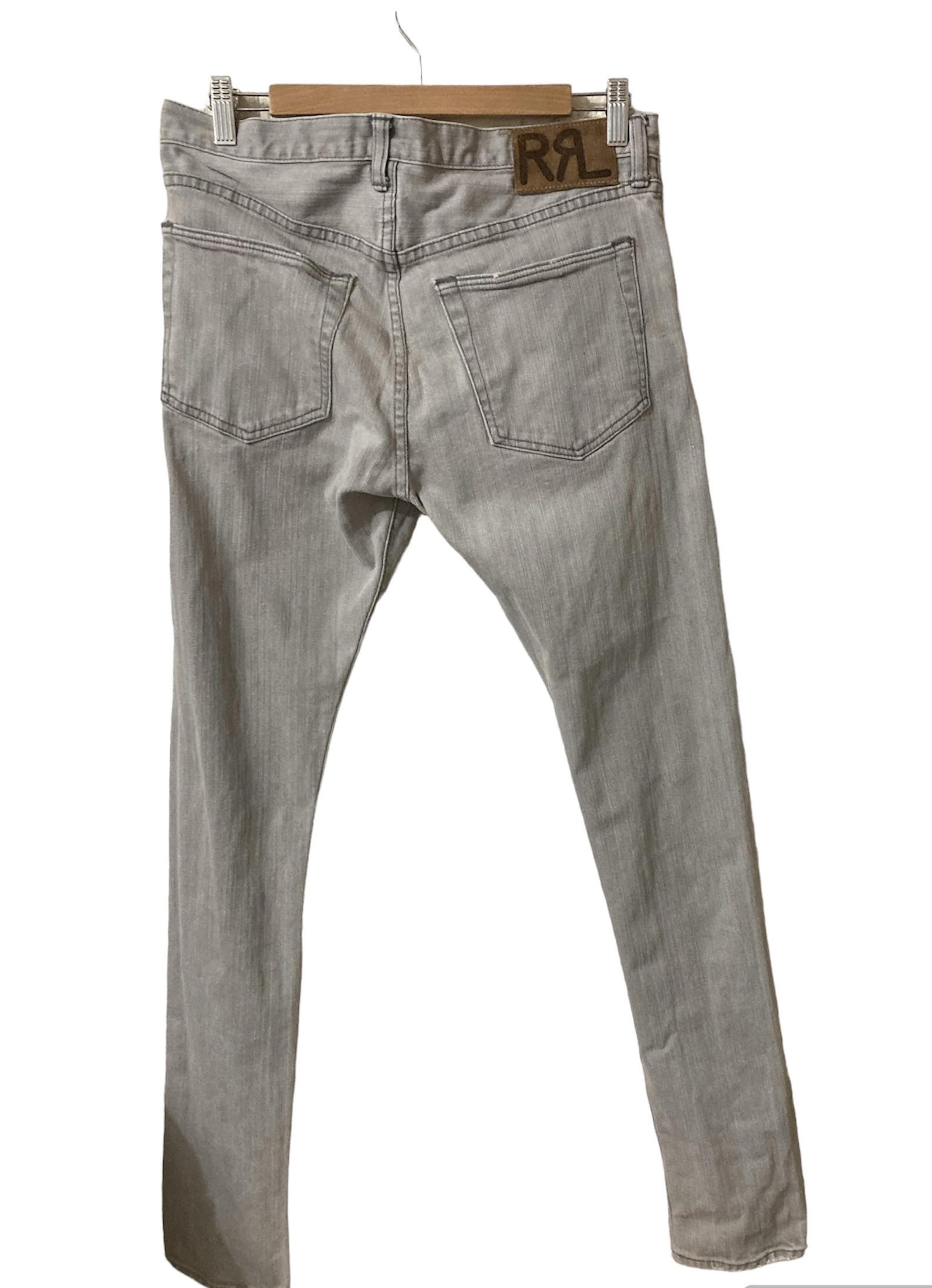 RRL Ralph Lauren RRL Stretch High Skinny Distressed Grey Jean Made in USA Size 30" / US 8 / IT 44 - 1 Thumbnail