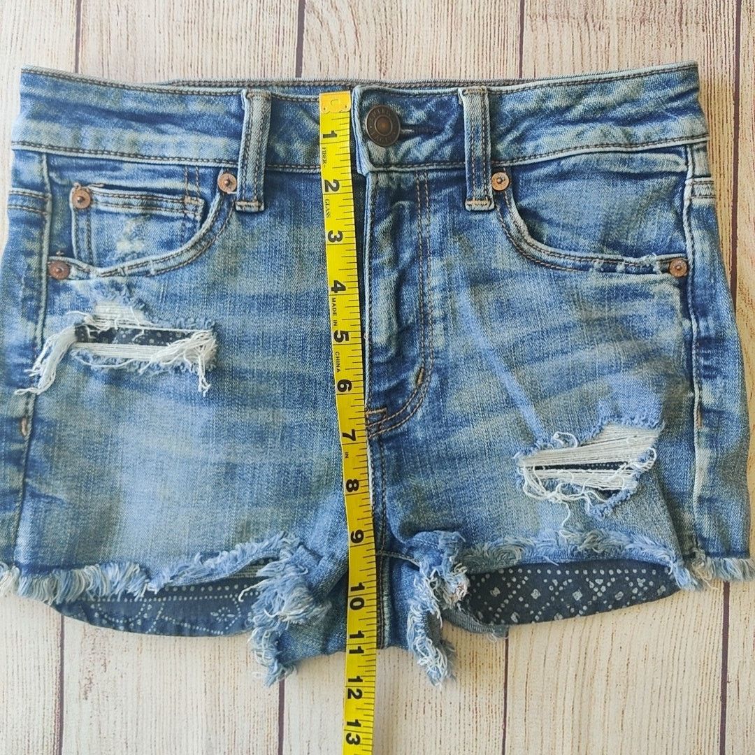 American Eagle Outfitters Ne(xt) Level Stretch Hi-Rise Shortie shorts sz 2 Size 26" / US 2 / IT 38 - 5 Thumbnail