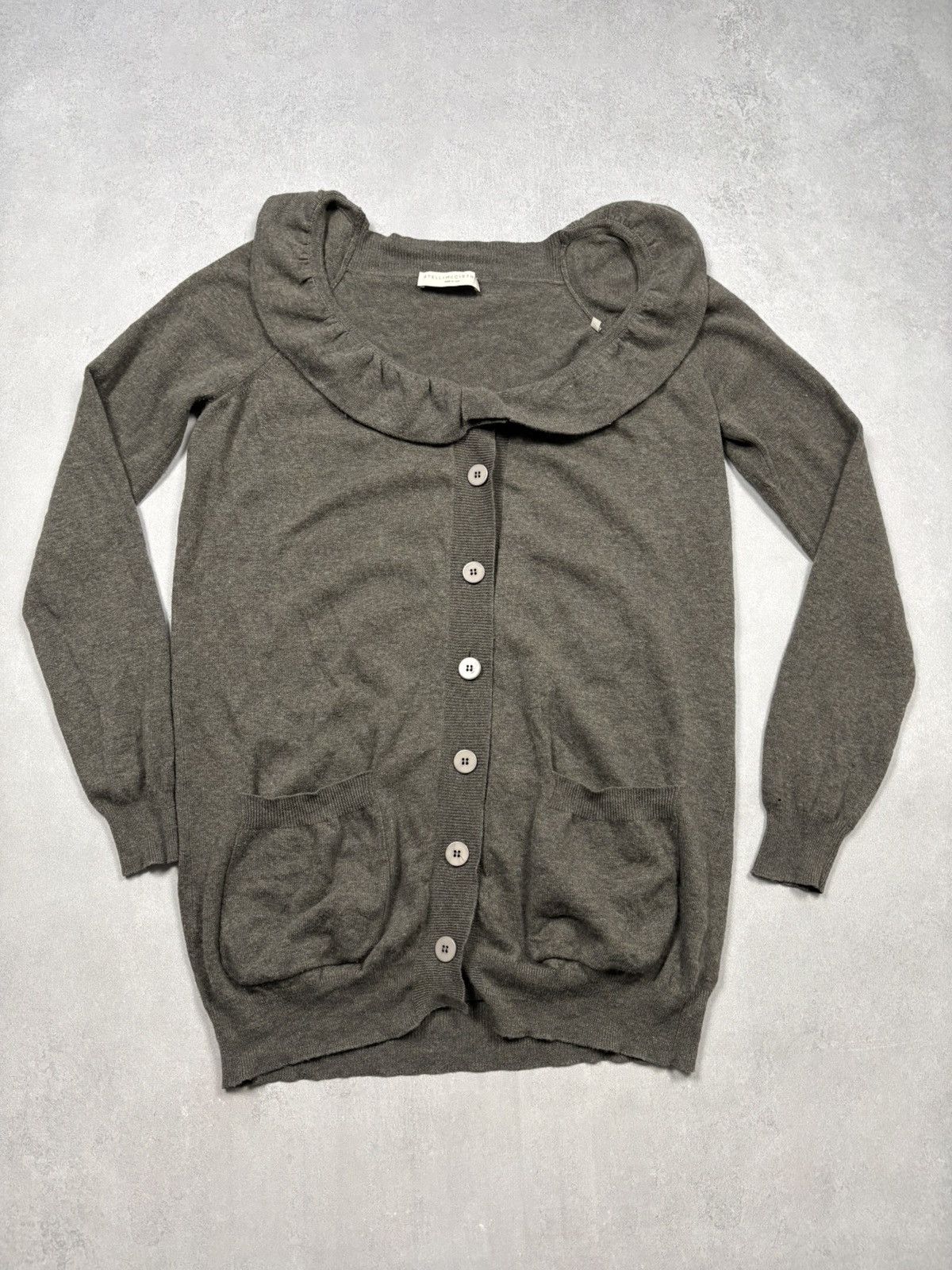 Stella McCartney Stella McCartney Wool Cashmere Cardigan Frill Collar 42 Size US L / EU 52-54 / 3 - 1 Thumbnail