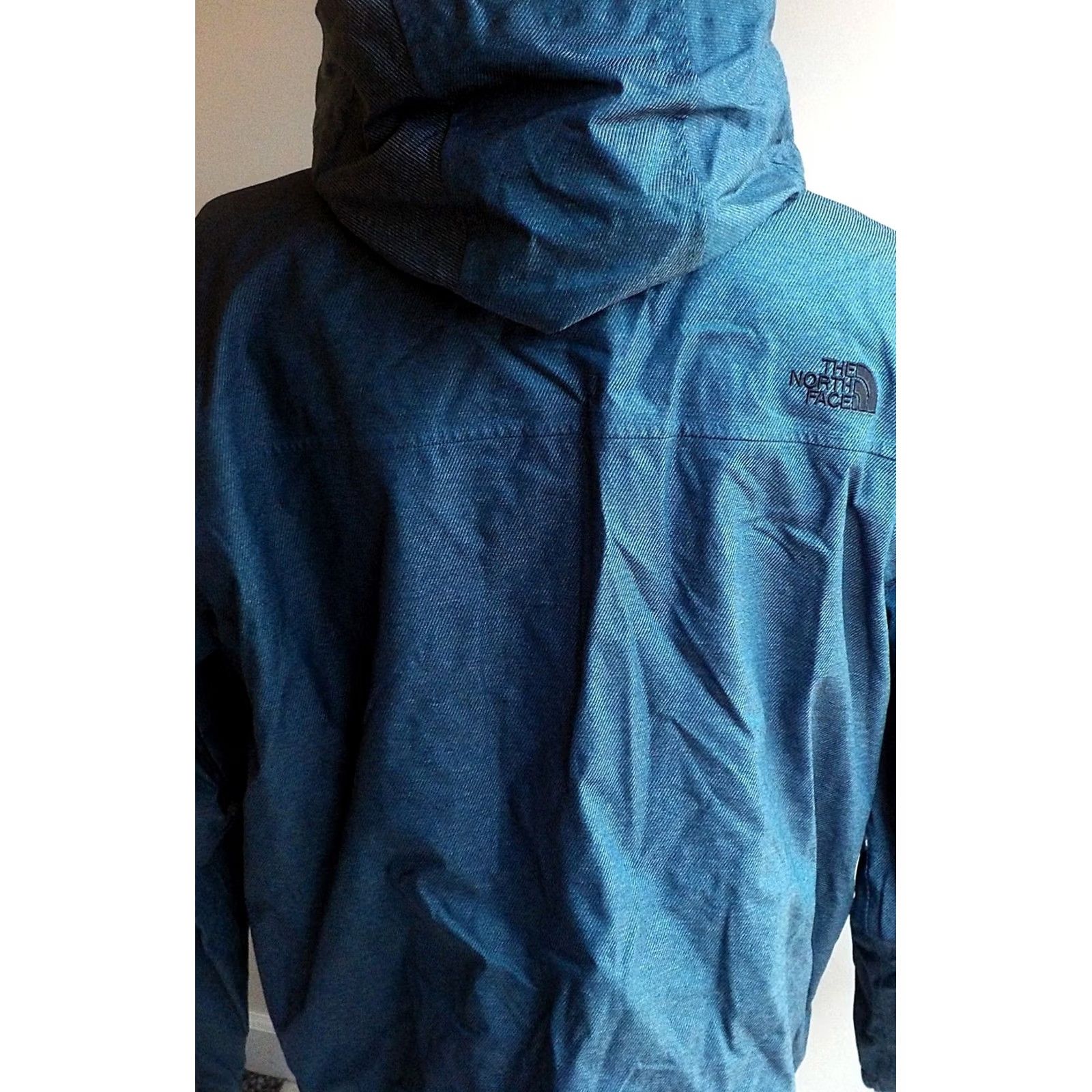 The North Face VTG The North Face Hyvent Recco System Pinstripe Cryptic Jacket XL Mens Parka Blue Striped Hood Recco Extra Large Pockets Zip Winter Vintage Size US XL / EU 56 / 4 - 7 Thumbnail
