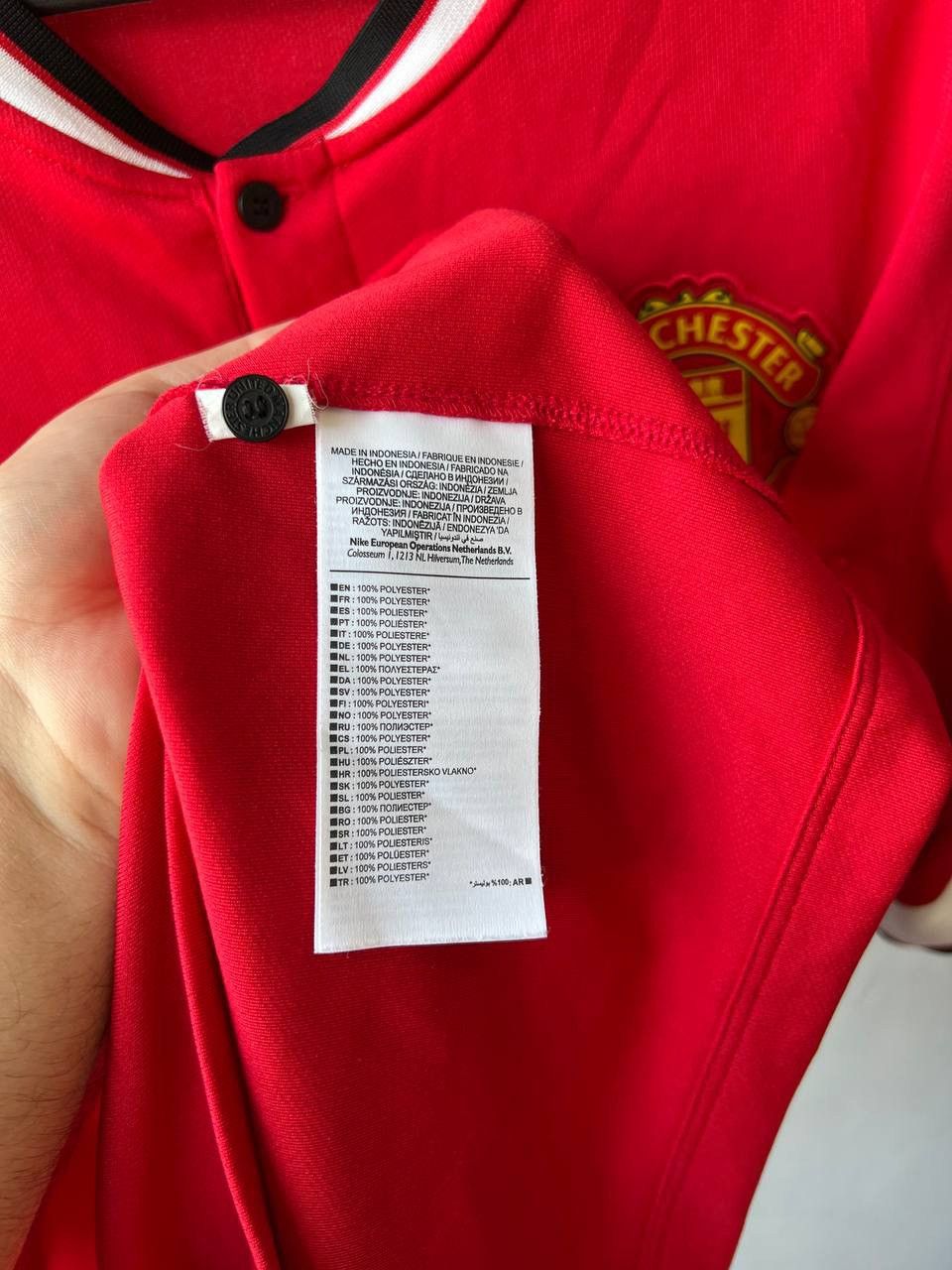 Nike 2014/15 MANCHESTER UNITED HOME SOCCER JERSEY FOOTBALL SHIRT Size US L / EU 52-54 / 3 - 9 Thumbnail