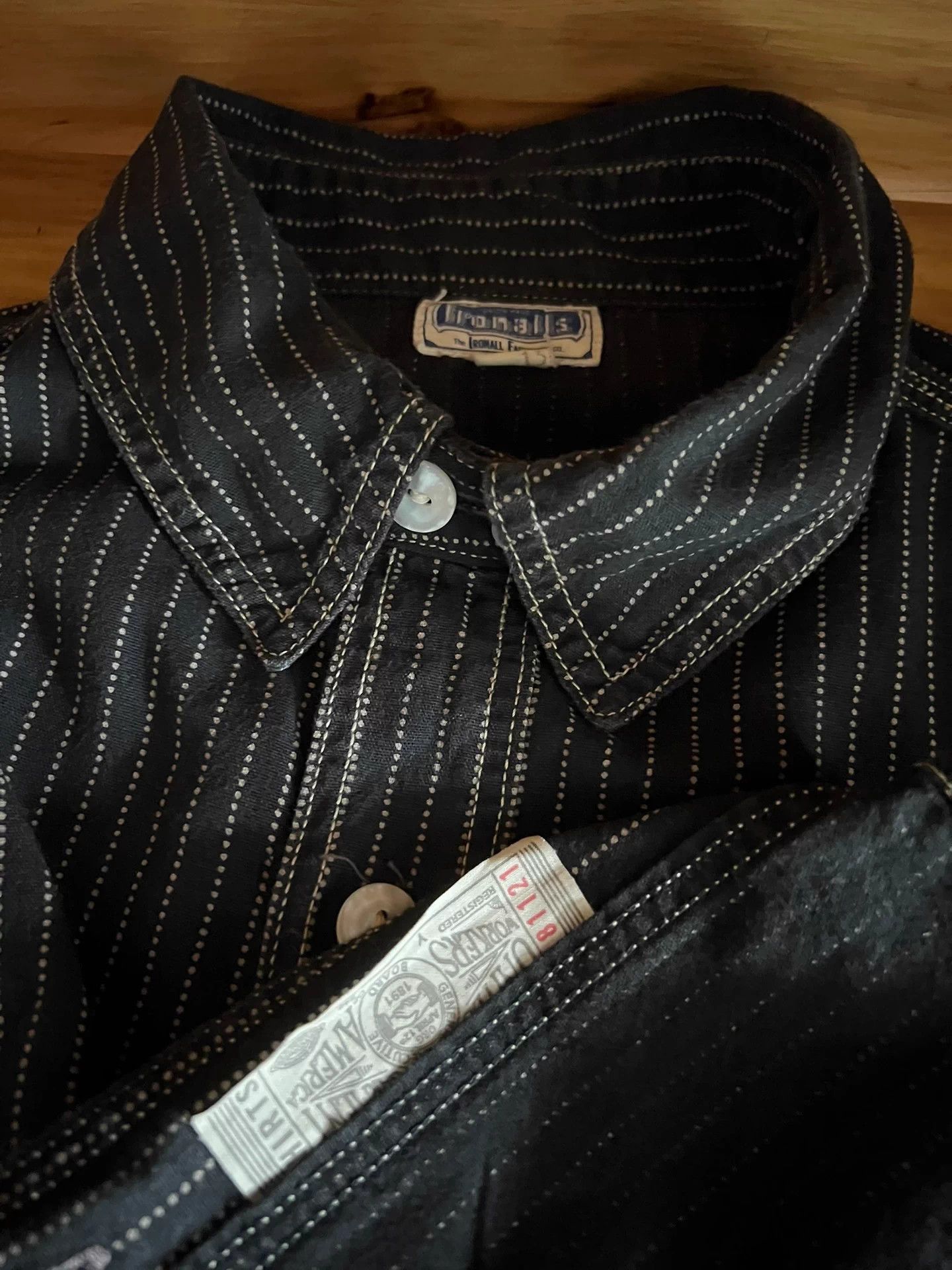 Freewheelers Freewheelers Wabash 3-Needle Work Shirt Black RARE Size US S / EU 44-46 / 1 - 7 Thumbnail