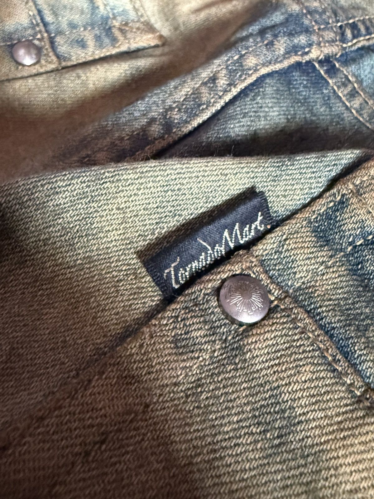 Tornado Mart Tornado Mart Mud Wash Repaired Details Flared Jeans Size US 32 / EU 48 - 21 Thumbnail