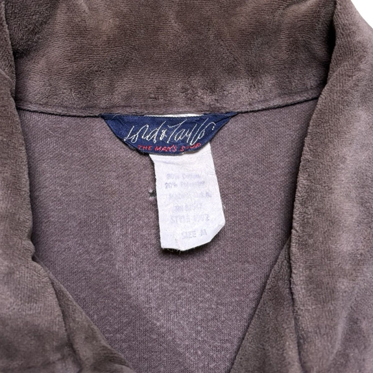 Other Vintage 60s 70s Lord & Taylor Faded Brown Velour Polo Shirt Size US M / EU 48-50 / 2 - 3 Thumbnail