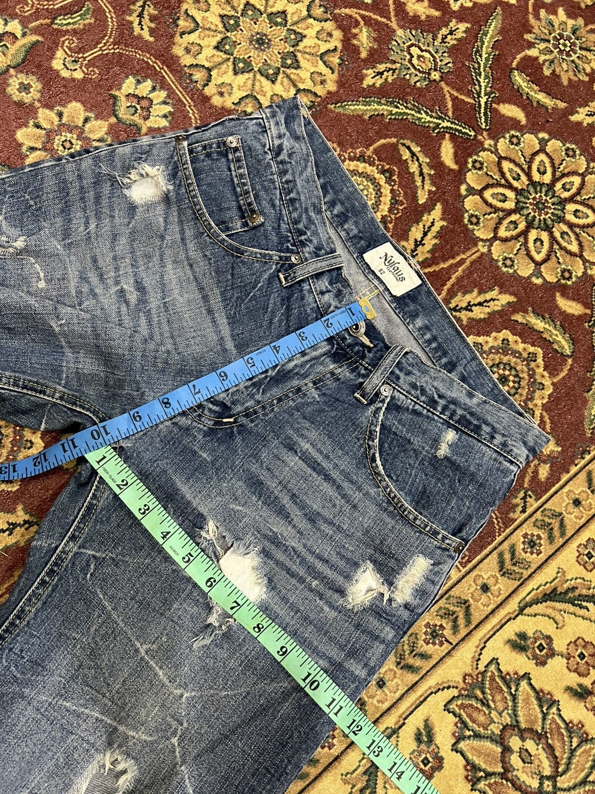 Japanese Brand Nylaus Clothing Distress Short Jean Size US 31 - 5 Thumbnail