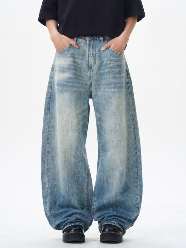 Vintage Gradient high-street American baggy cutaway jeans for men Size US 32 / EU 48 - 2 Thumbnail