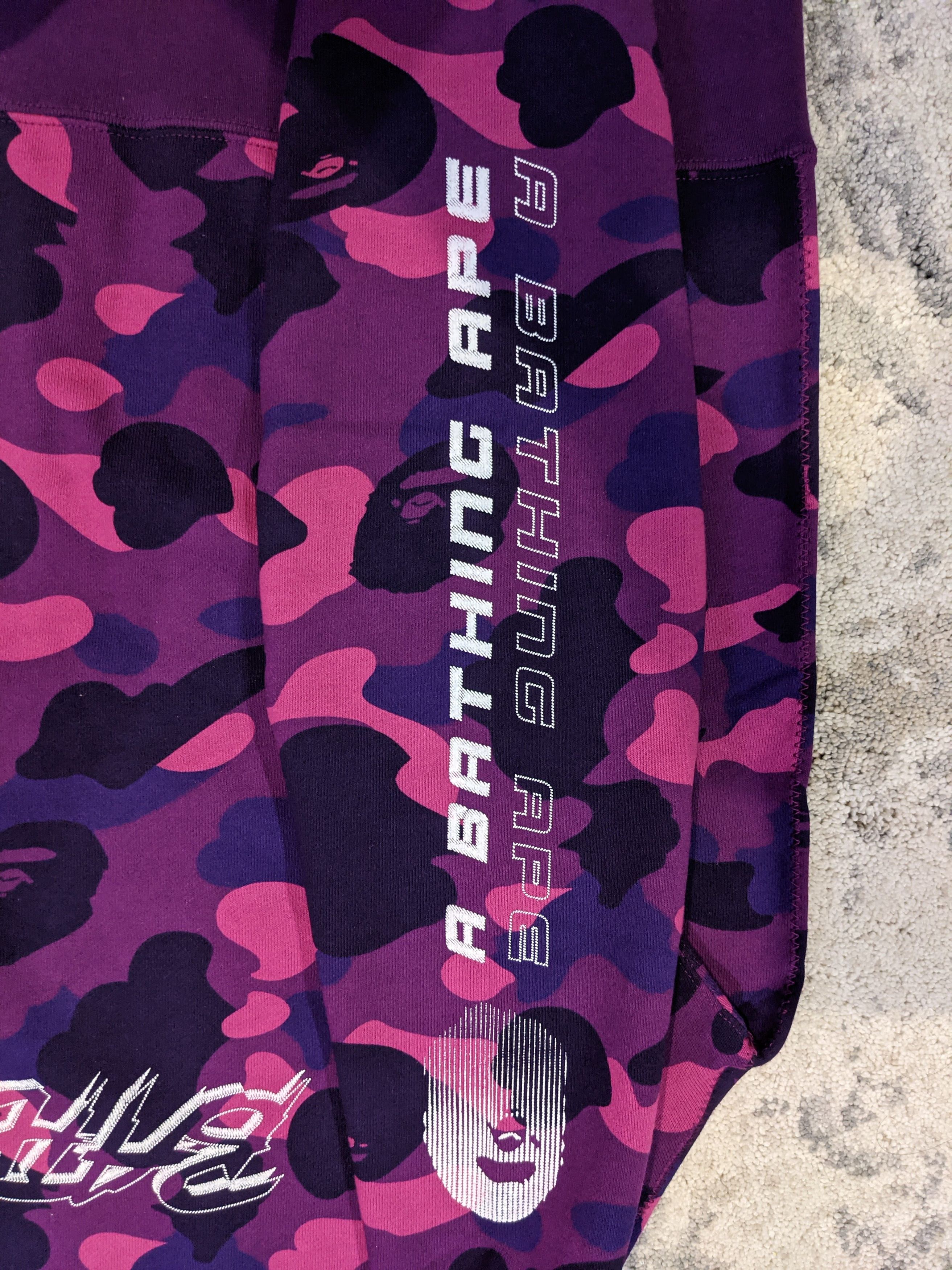 Bape Bape Purple Camo Crewneck Size US L / EU 52-54 / 3 - 8 Thumbnail