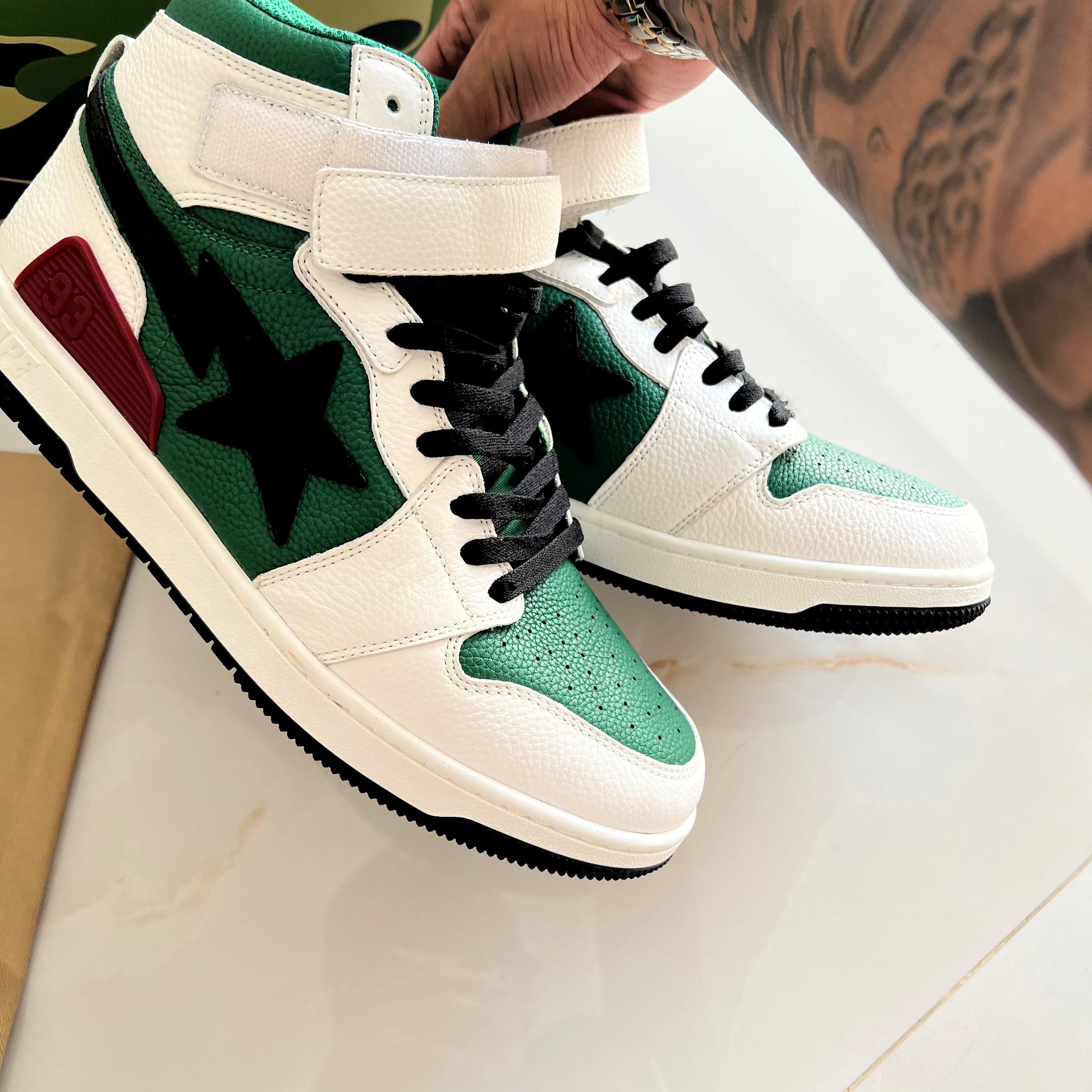 Bape Bapesta Sk8 Green/White 2021 Size US 10.5 / EU 43-44 - 6 Thumbnail