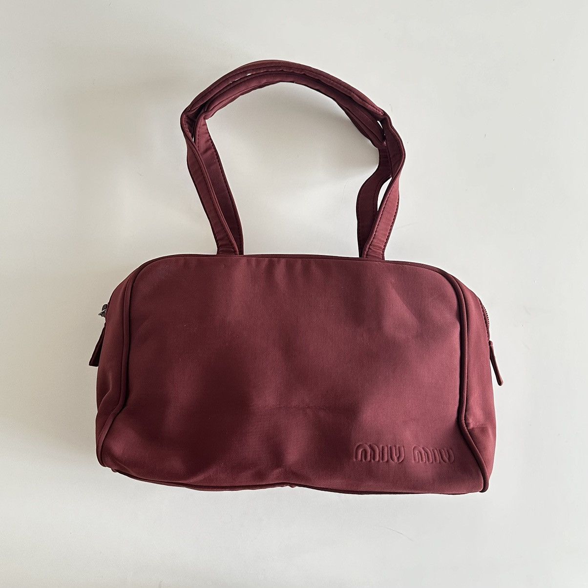 image of Miu Miu 2000S Burgundy Red Shoulder Bag, Women's
