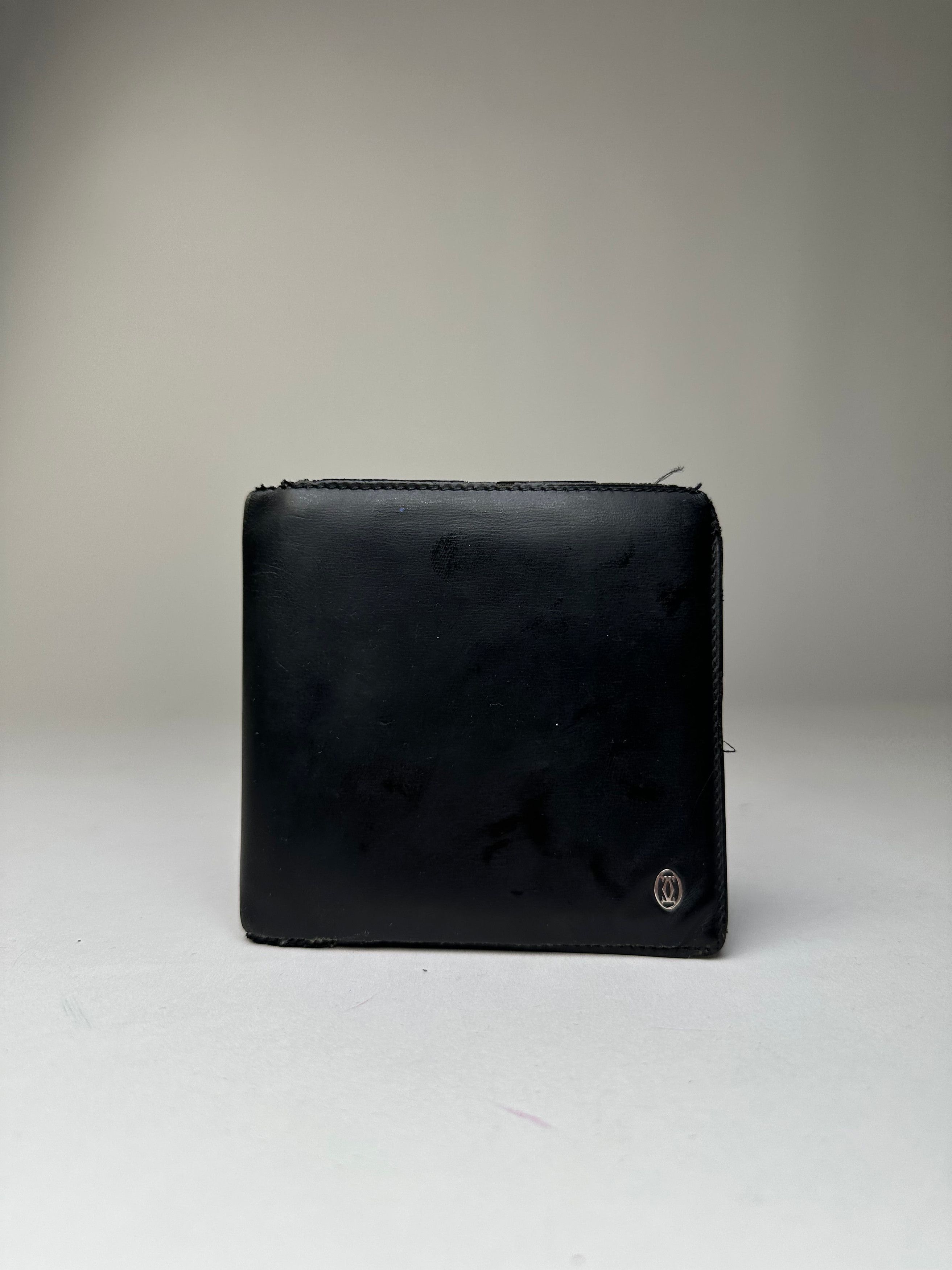 Cartier Vintage Leather Bifold Wallet Black Size ONE SIZE - 1 Thumbnail