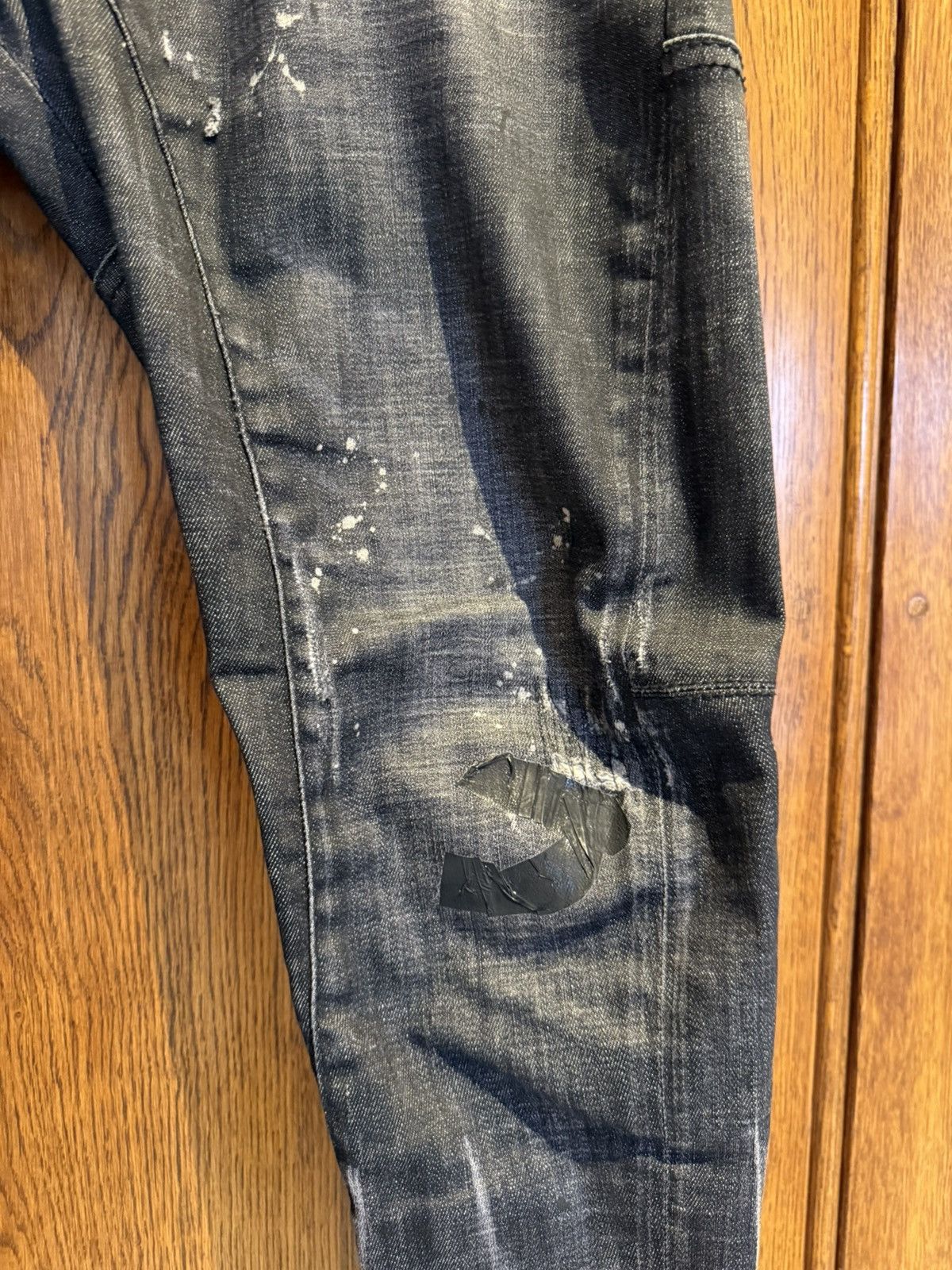 Dsquared2 FW16 Dsquared2 destroyed biker denim jeans grey black 50 Size US 34 / EU 50 - 15 Thumbnail